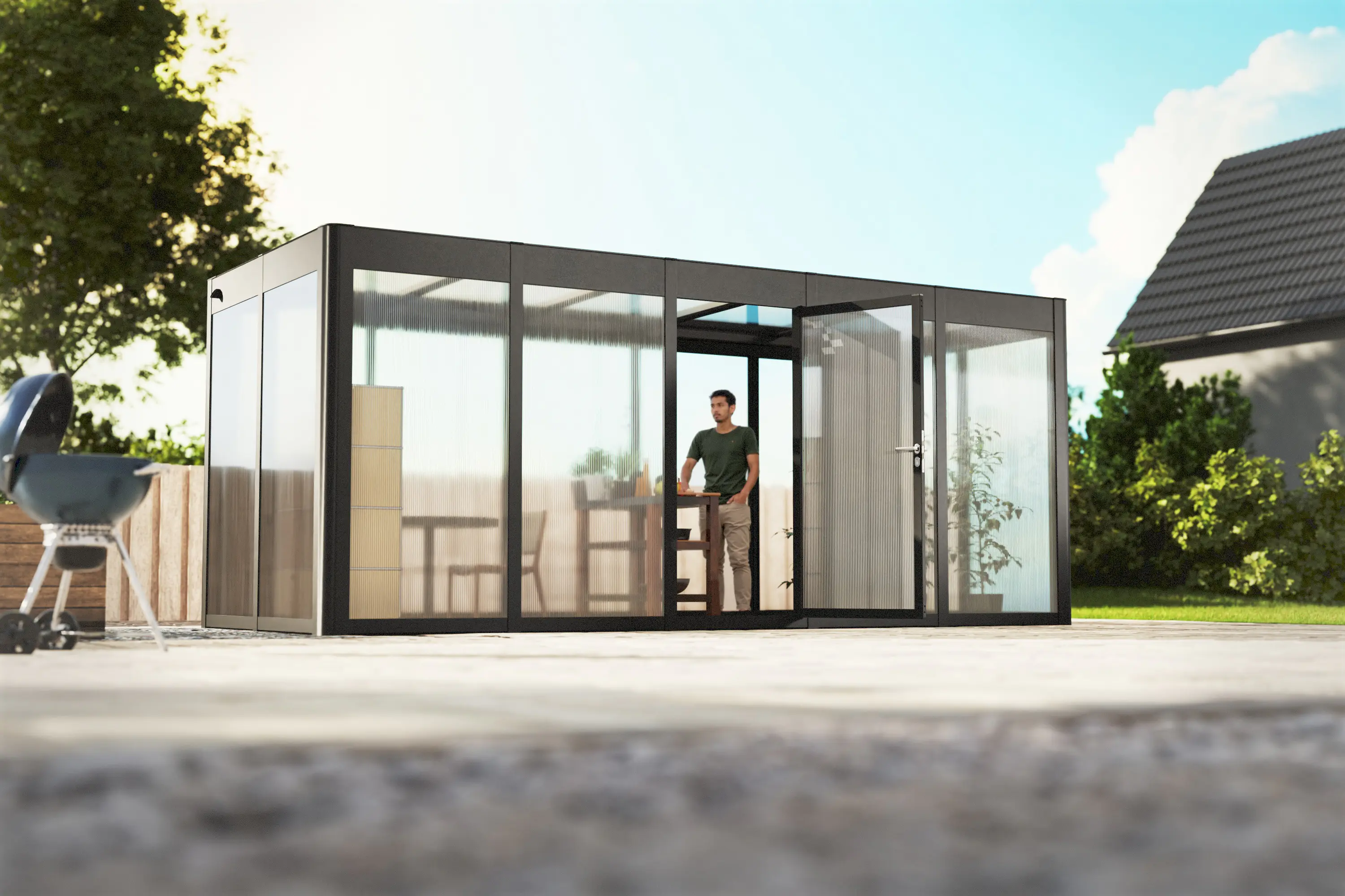 SunElements SunGarden Gartenhaus Select 5.2 548 x 233 cm anthrazit-metallic SunElements SunGarden Gartenhaus Select 5.2 548 x 233 cm anthrazit-metallic