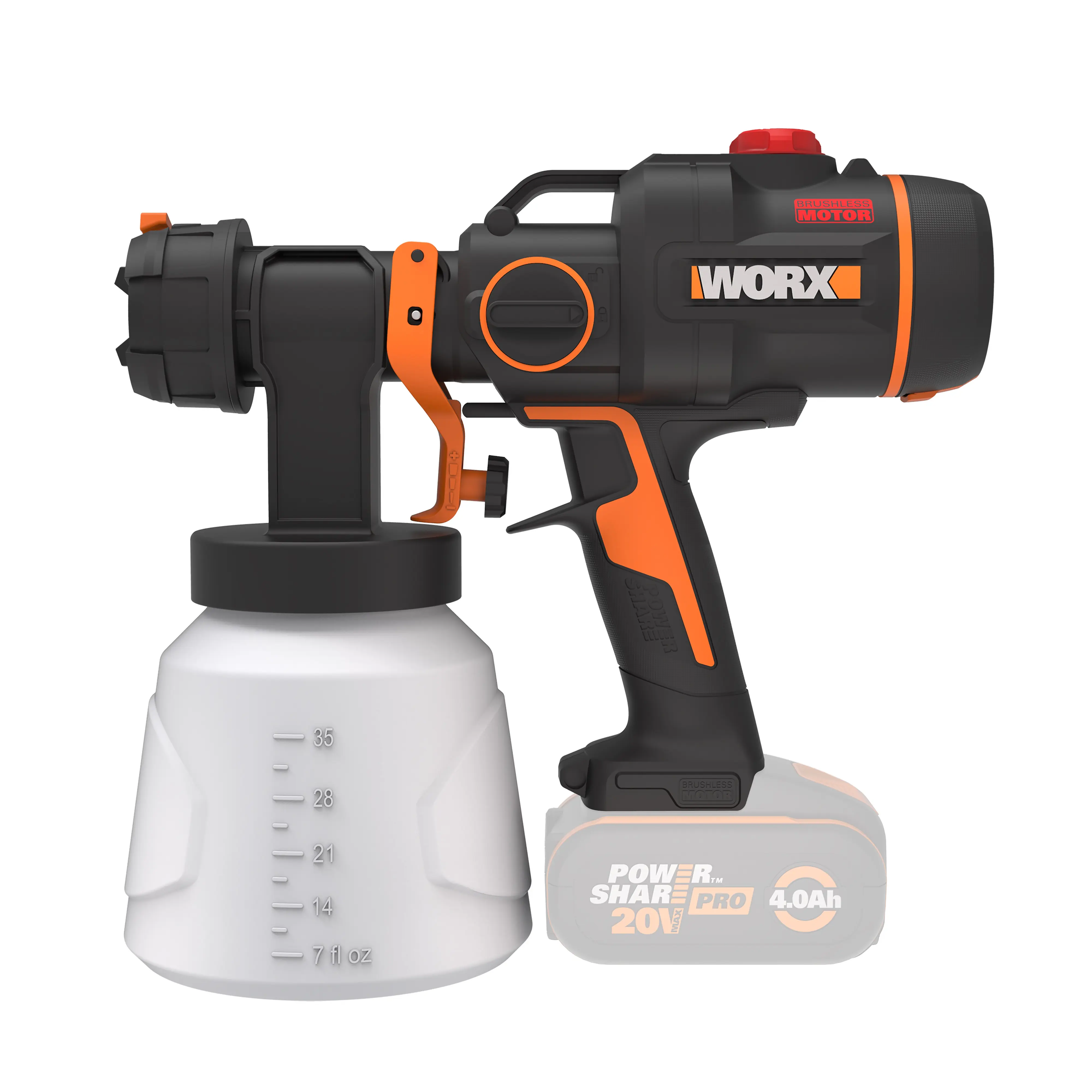 Worx NITRO Akku-Farbsprühgerät WX020.9 20 V Solo Worx NITRO Akku-Farbsprühgerät WX020.9 20 V Solo