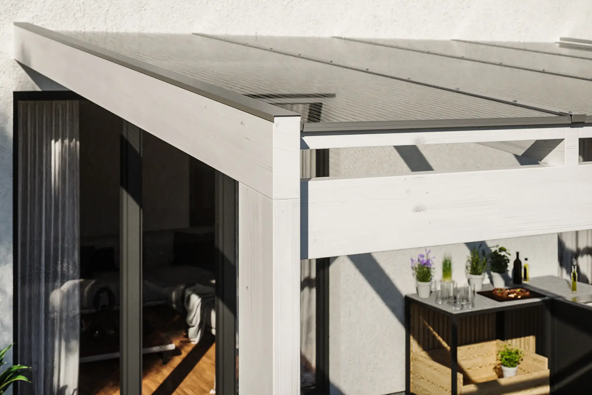 SKAN HOLZ Terrassenüberdachung Novara 557 x 359 cm Leimholz