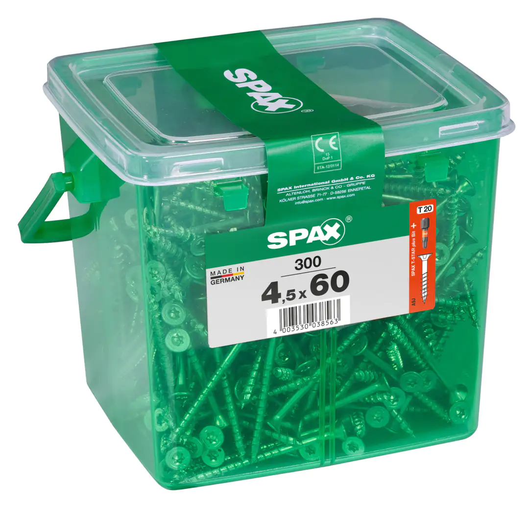 Spax Universalschrauben 4.5 x 60 mm TX 20 - 300 Stk. Spax Universalschrauben 4.5 x 60 mm TX 20 - 300 Stk.