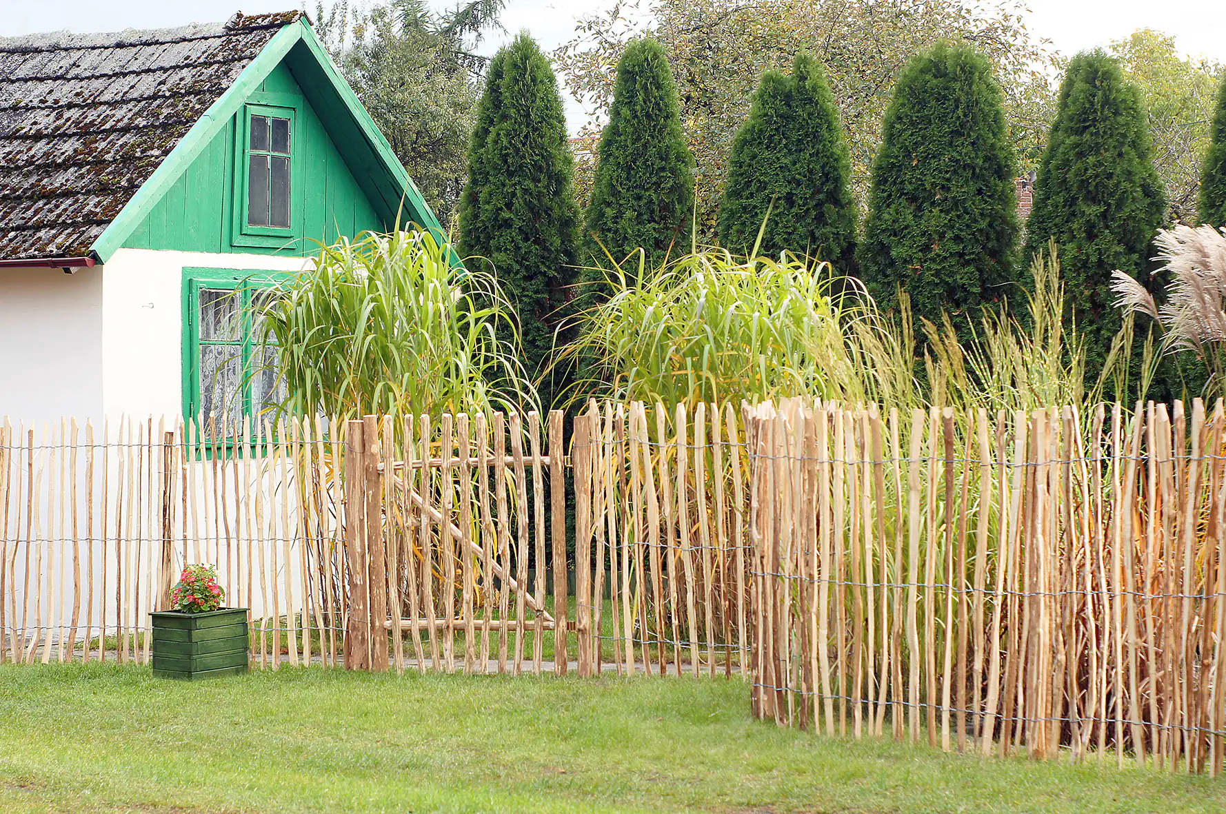 Staketenzaun Mila 60 x 300 cm, gerollt