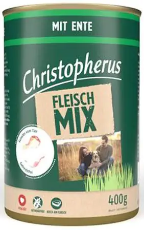 Christopherus Hundenassfutter Adult 400 g Fleisch-Mix Ente