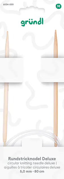 Gründl Rundstricknadel Deluxe Ø 5 mm x 80 cm