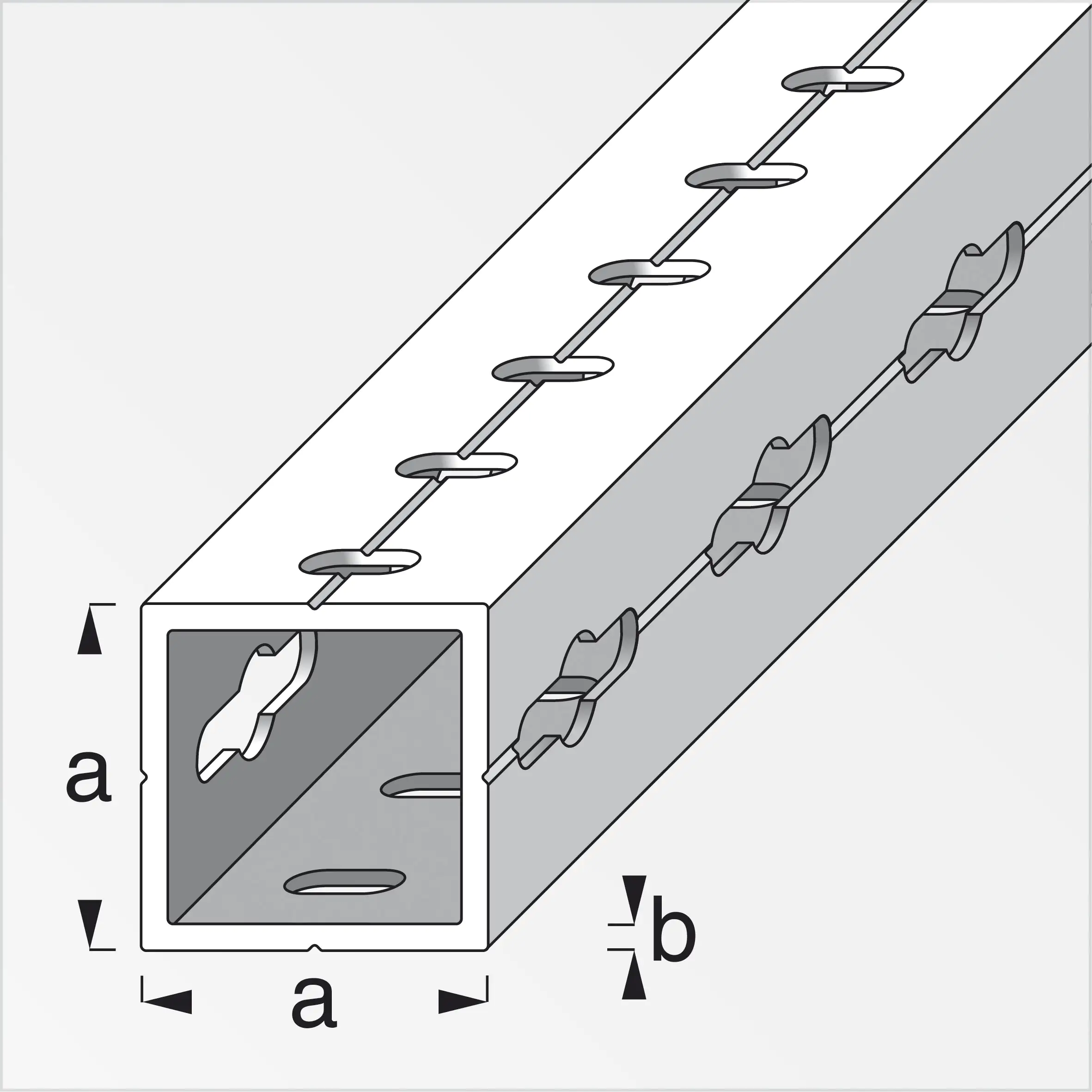 alfer Quadratrohr 1 m, 23.5 x 1.5 mm Aluminium roh blank