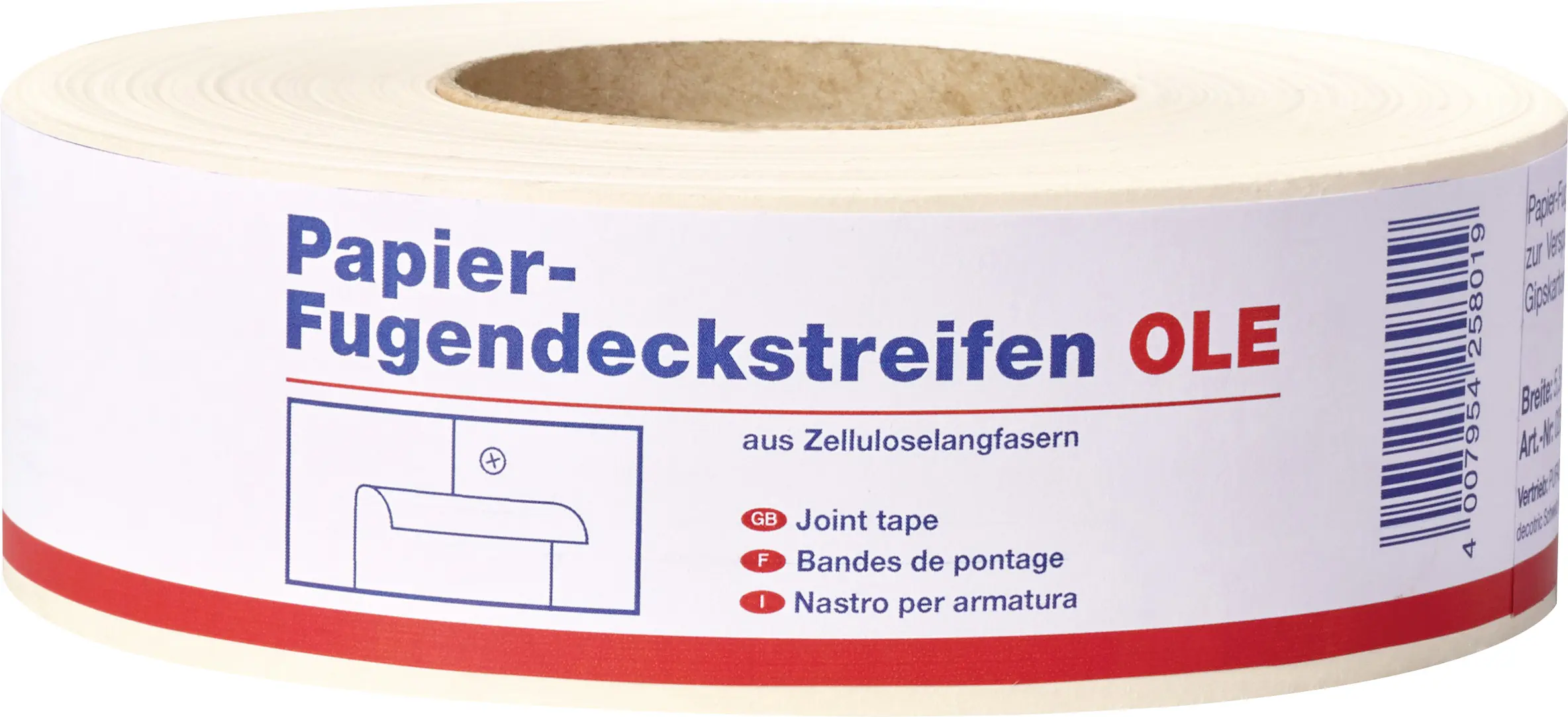 Decotric Papier-Fugendeckstreifen OLE 75 m x 53 mm Decotric Papier-Fugendeckstreifen OLE 75 m x 53 mm