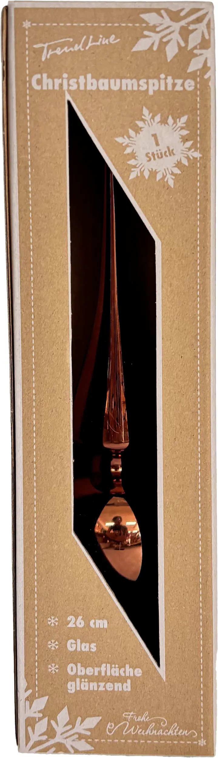 TrendLine Christbaumspitze aus Glas 26 cm espresso glänzend TrendLine Christbaumspitze aus Glas 26 cm espresso glänzend