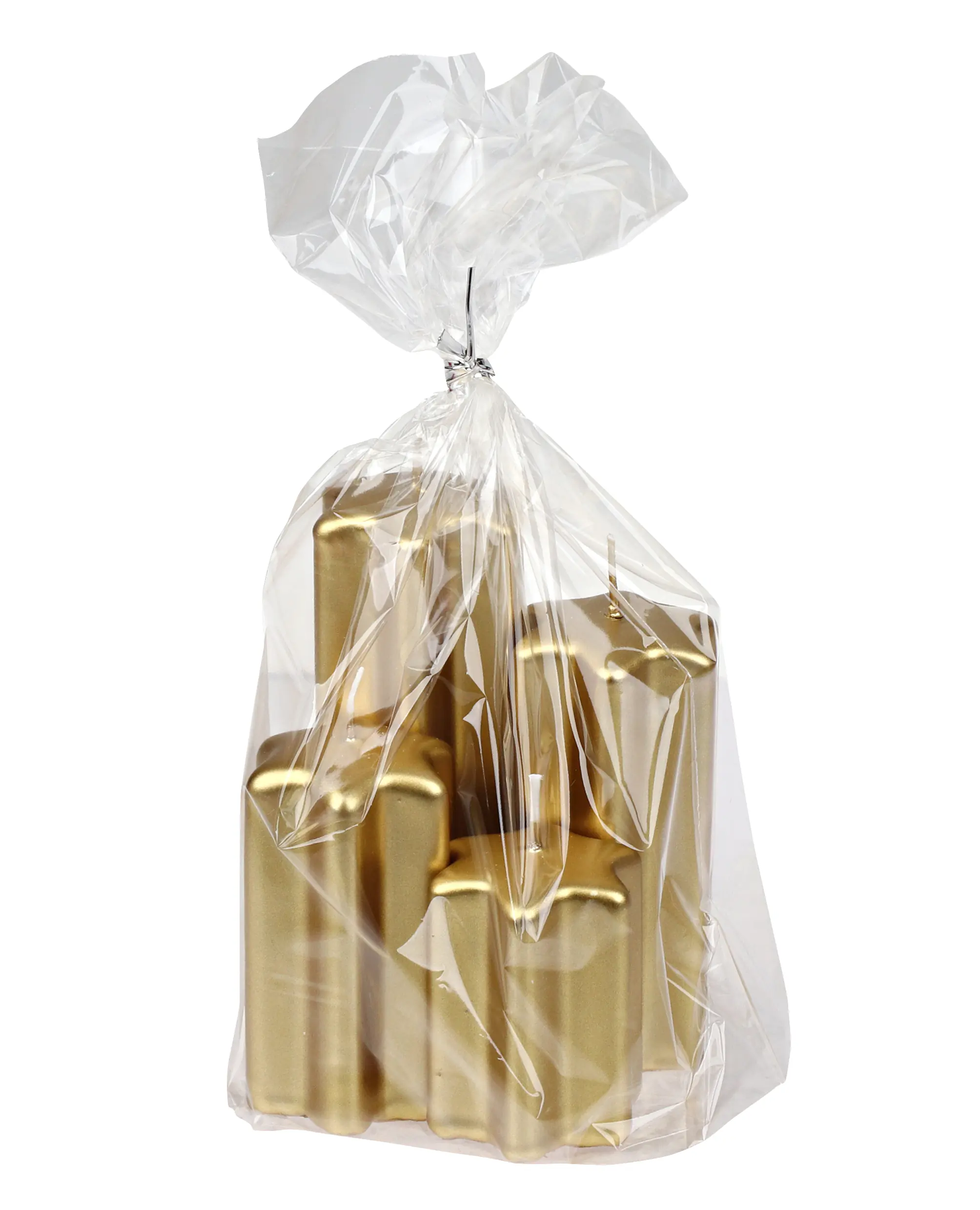 Steinhart Sternkerzenset Edelglanz Ø 5 x 6-12 cm gold 4er Pack