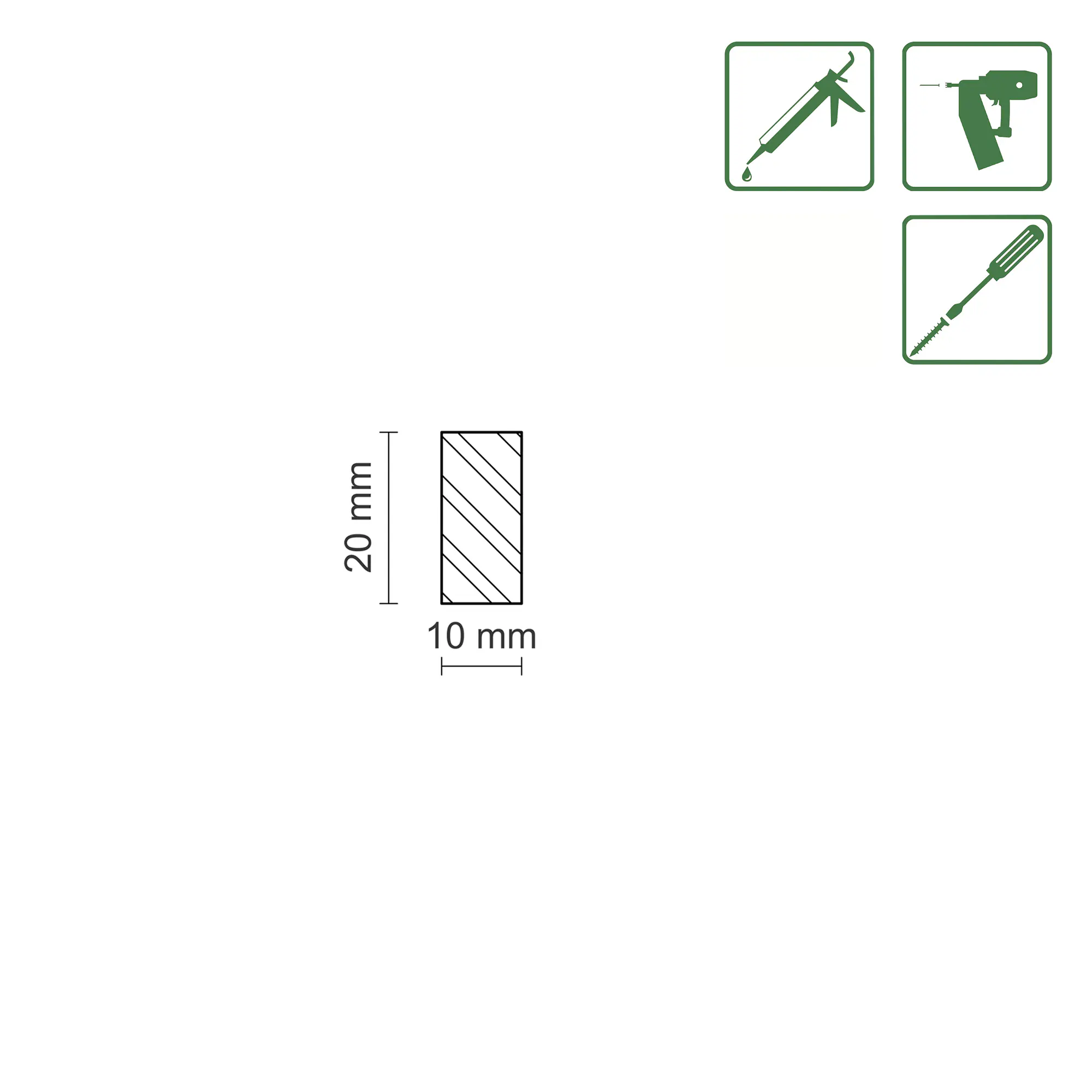 FN Neuhofer Flachleiste 95 cm 20 x 10 mm Buche