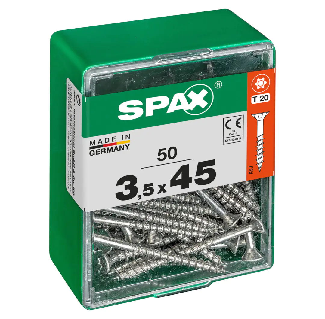 Spax Universalschrauben 3.5 x 45 mm TX 20 - 50 Stk. Spax Universalschrauben 3.5 x 45 mm TX 20 - 50 Stk.