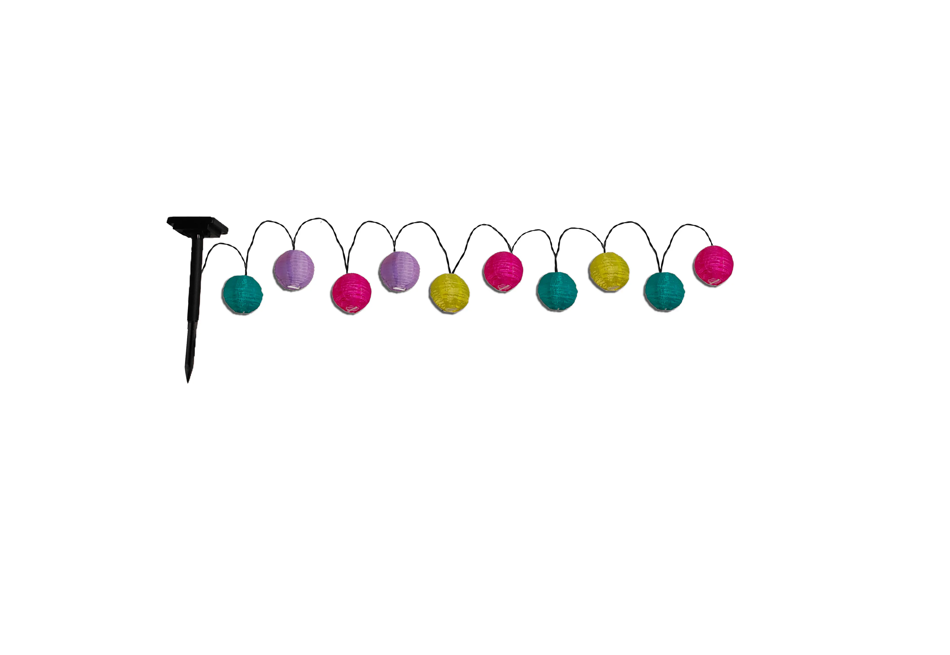 Solar-Lichterkette Kiki Laternen Außen 3,7 m kaltweiß Solar-Lichterkette Kiki Laternen Außen 3,7 m kaltweiß