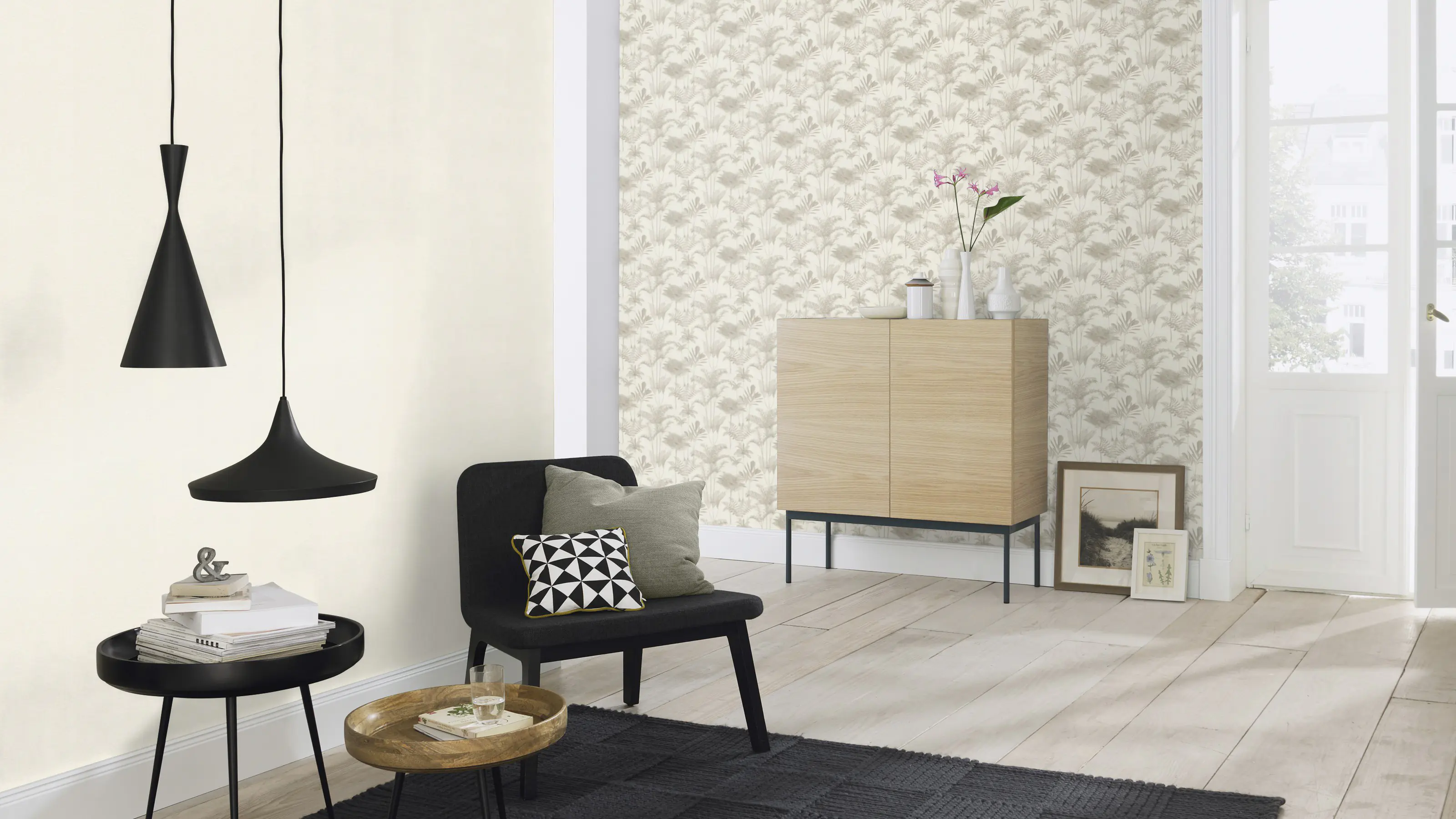 Rasch Vliestapete 555820 Lirico, Textilstruktur beige, 10,05 x 0,53 m