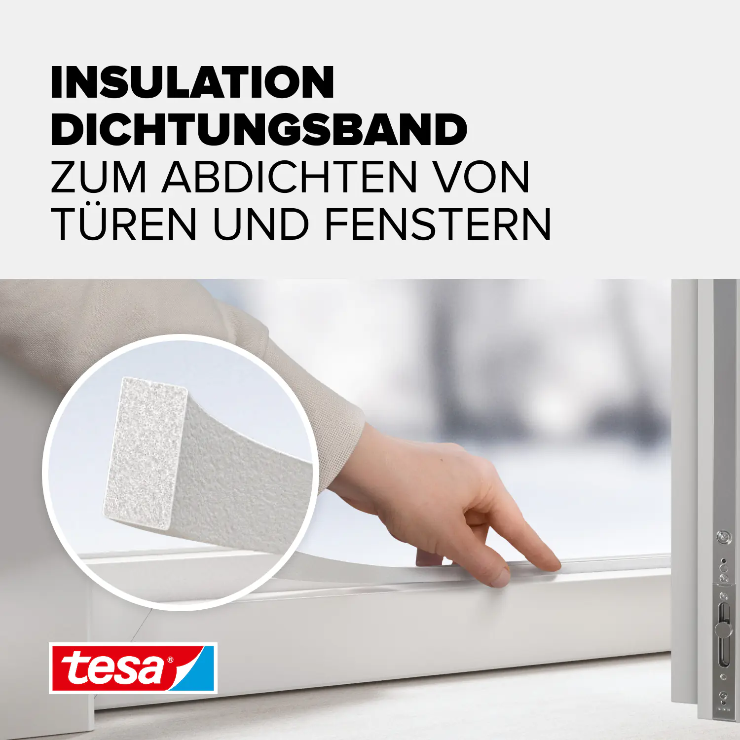 tesa Insulation Schaumstoff-Dichtung Universal 6 m, weiß
