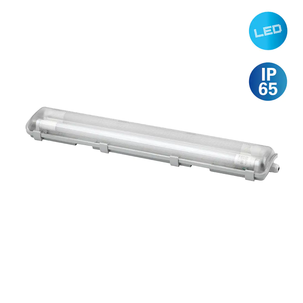 LED Feuchtraumleuchte Pipe 2-flammig 120 cm 18 W, G13, 1800 lm, IP 65, weiß LED Feuchtraumleuchte Pipe 2-flammig 120 cm 18 W, G13, 1800 lm, IP 65, weiß