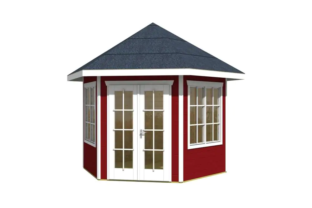 SKAN HOLZ Pavillon Almelo 350x303cm, schwedenrot