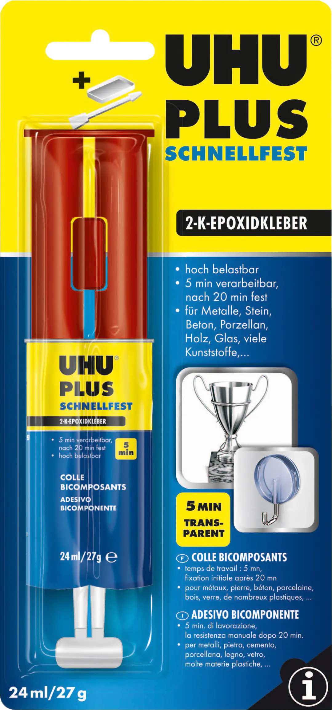 UHU plus schnellfest Doppelkammerspritze 27 g UHU plus schnellfest Doppelkammerspritze 27 g