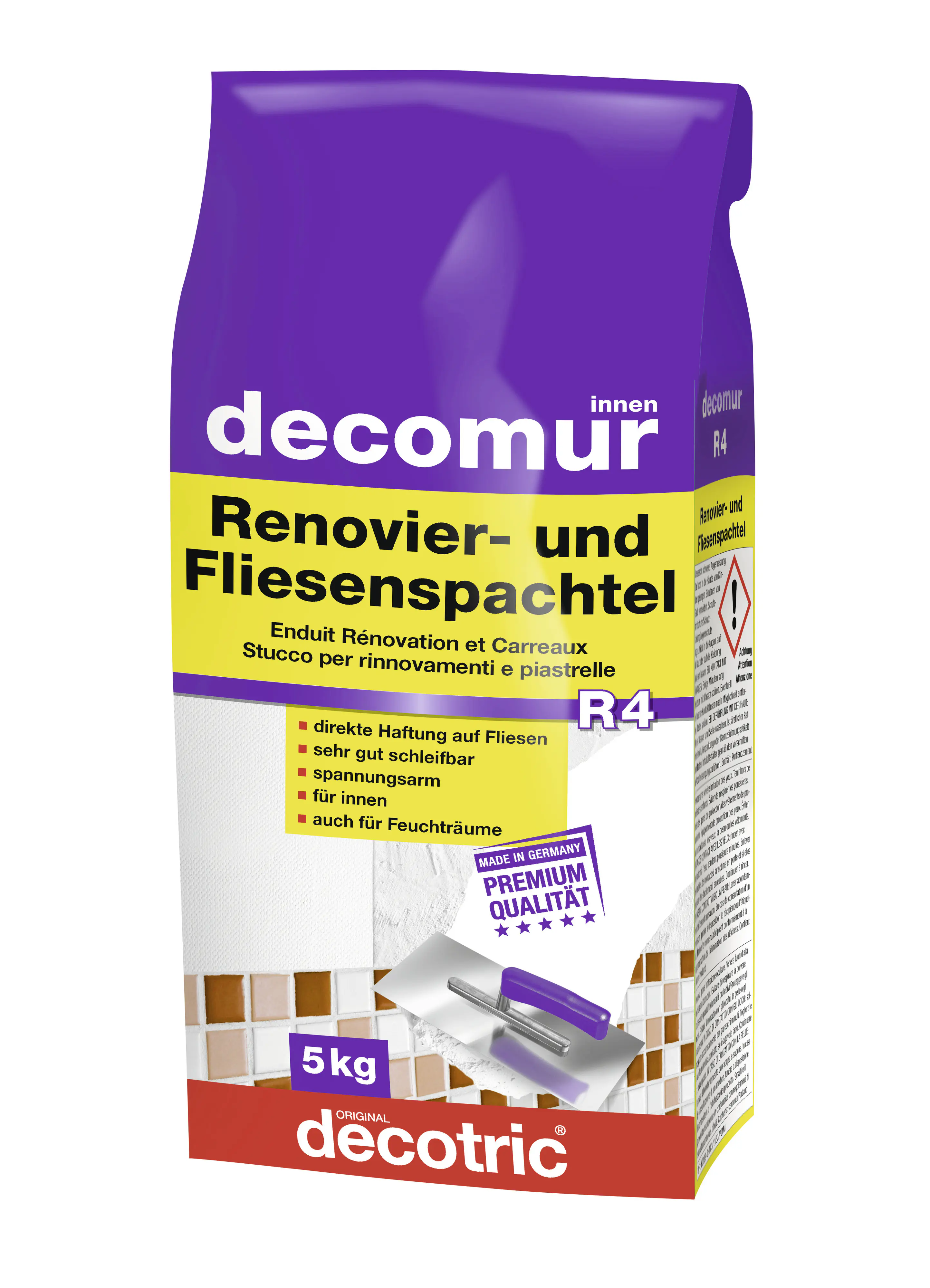 Decotric Decomur Renovier- und Fliesenspachtel R4 15 kg Decotric Decomur Renovier- und Fliesenspachtel R4 15 kg