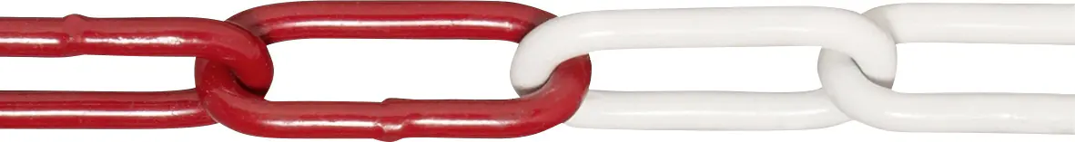 Conacord Rundstahl Kette 6 mm rot-weiß Form C, 42 mm x 11 mm