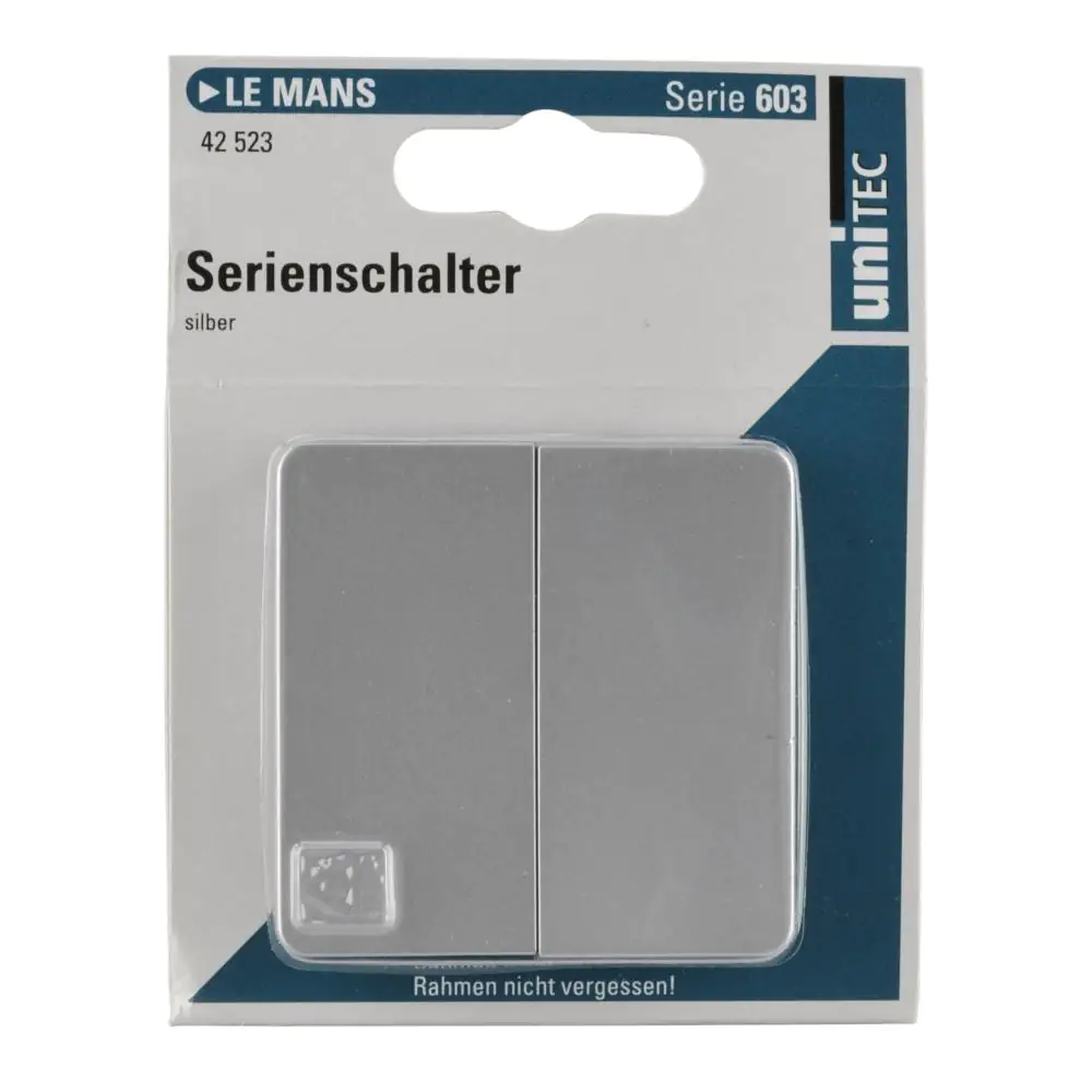 Unitec Serienschalter mit Wippe silber, Serie Le Mans