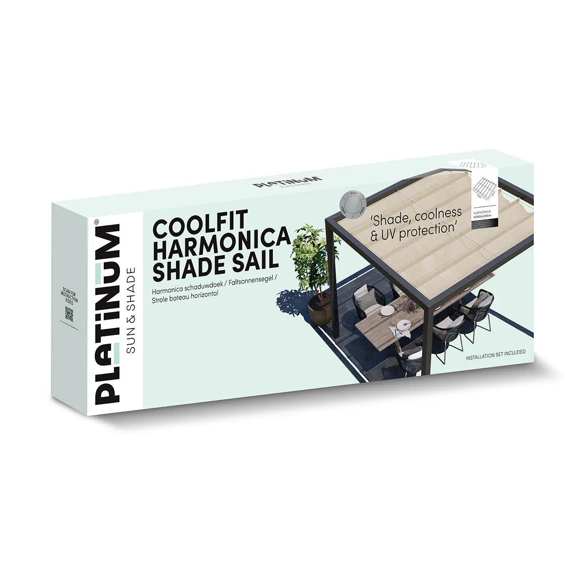 Platinum Faltsonnensegel Coolfit 2,9 x 3 m altweiß