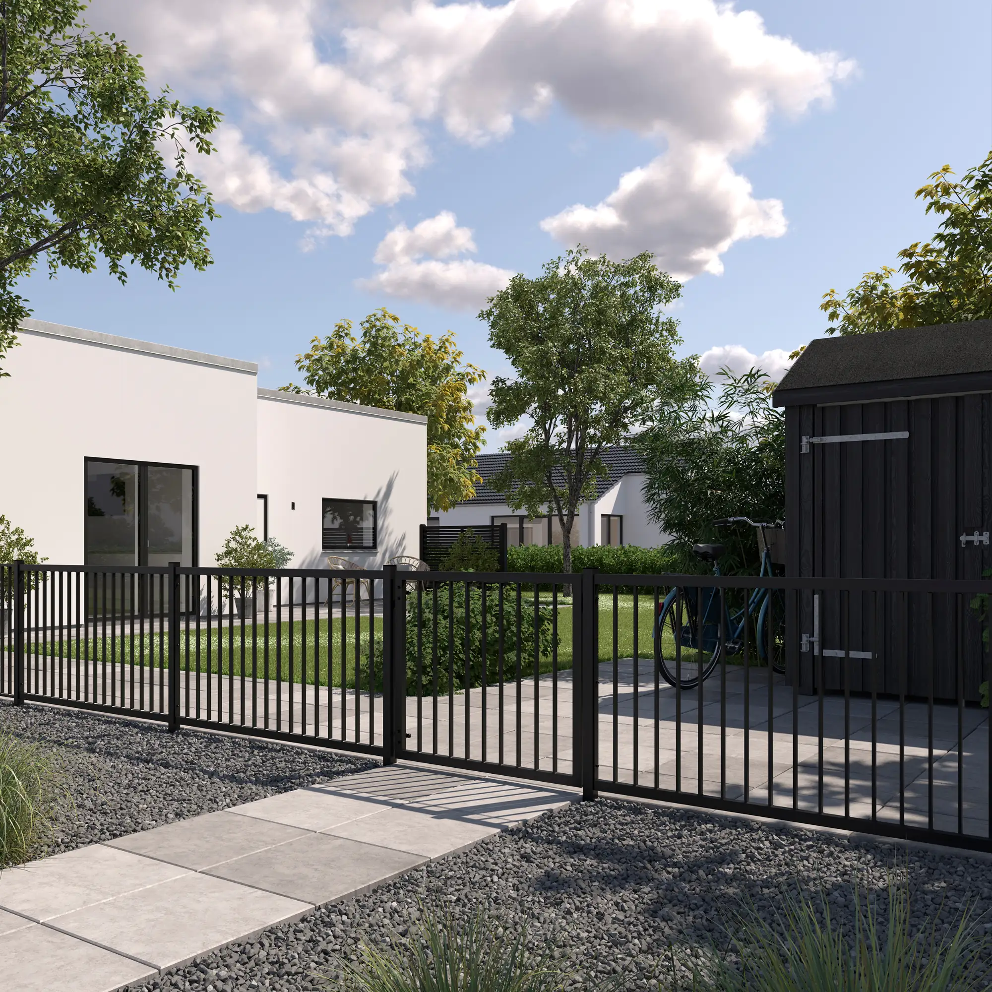 Plus Einzeltor Basic Stahl 100 × 85 cm schwarz