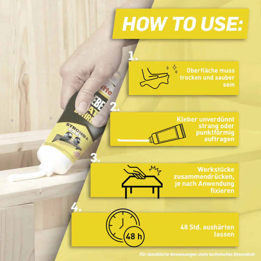 Pattex Kleben statt Bohren Montagekleber 50 g Standtube, weiß