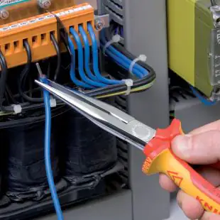 Knipex Flachrundzange 200 mm VDE mit Schneide Knipex Flachrundzange 200 mm VDE mit Schneide