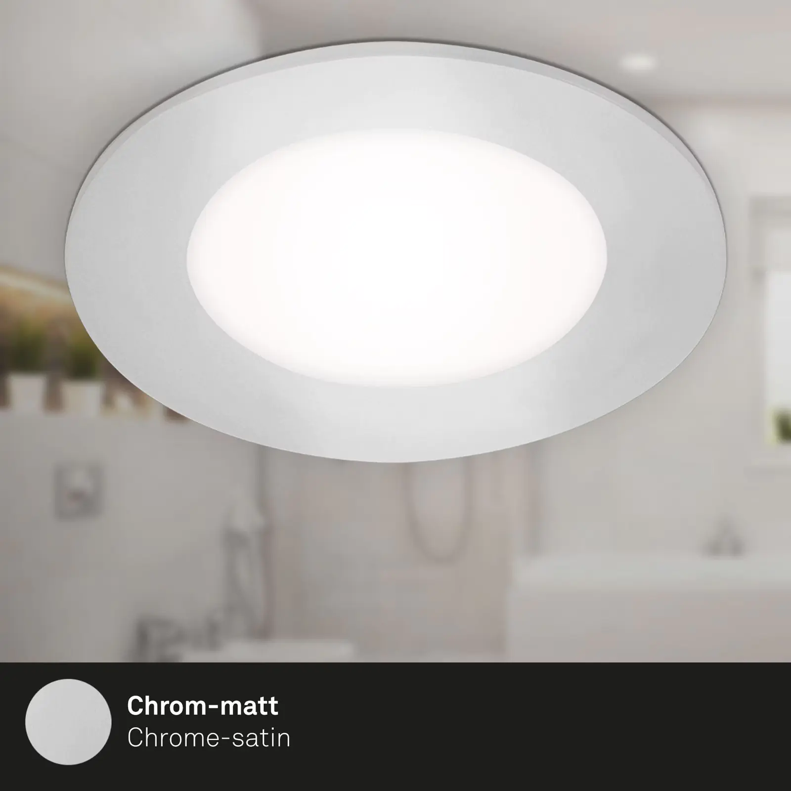 Di-Ka LED Einbauleuchte Slank 3er Set chrom-matt Ø 8,5 cm 3W, neutralweiß Di-Ka LED Einbauleuchte Slank 3er Set chrom-matt Ø 8,5 cm 3W, neutralweiß