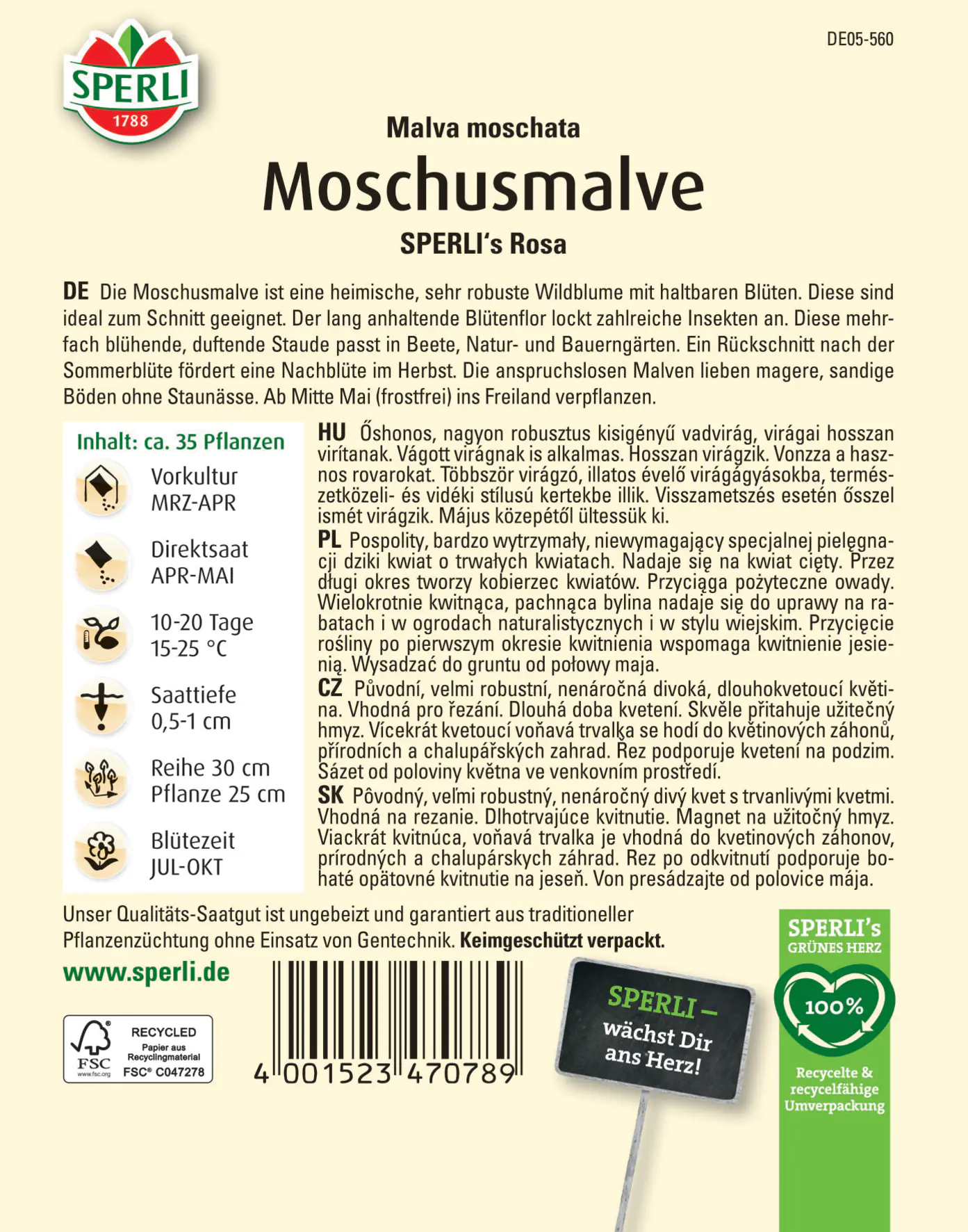 Sperli Moschusmalve SPERLI's Rosa