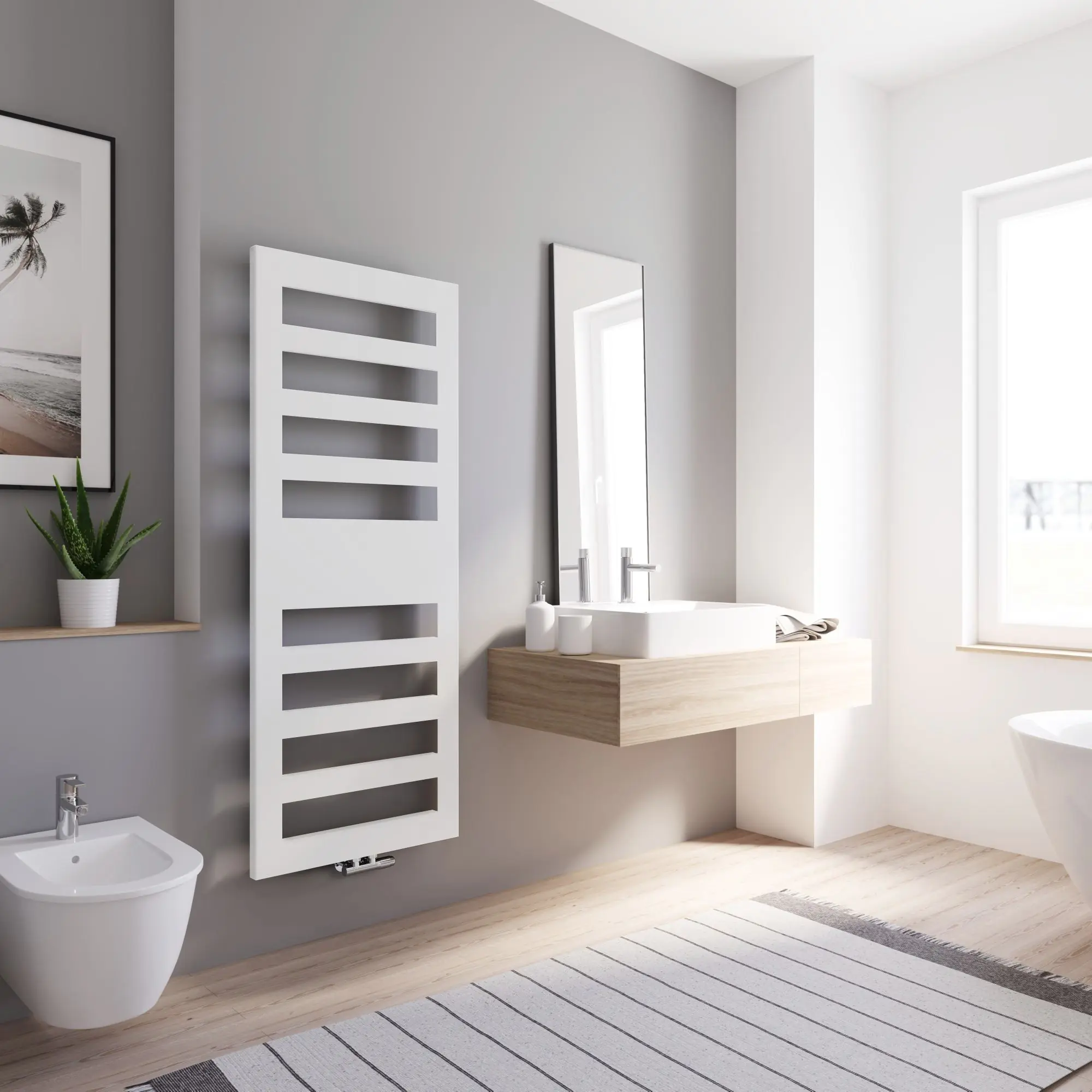Schulte Design-Heizkörper Münster 154,3 x 60,5 cm alpinweiß 542 W