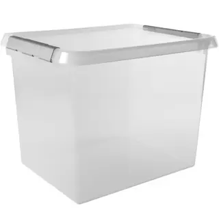 Sunware Comfort line Aufbewahrungsbox 3er-Set für 52L transparent metallfarbig Sunware Comfort line Aufbewahrungsbox 3er-Set für 52L transparent metallfarbig