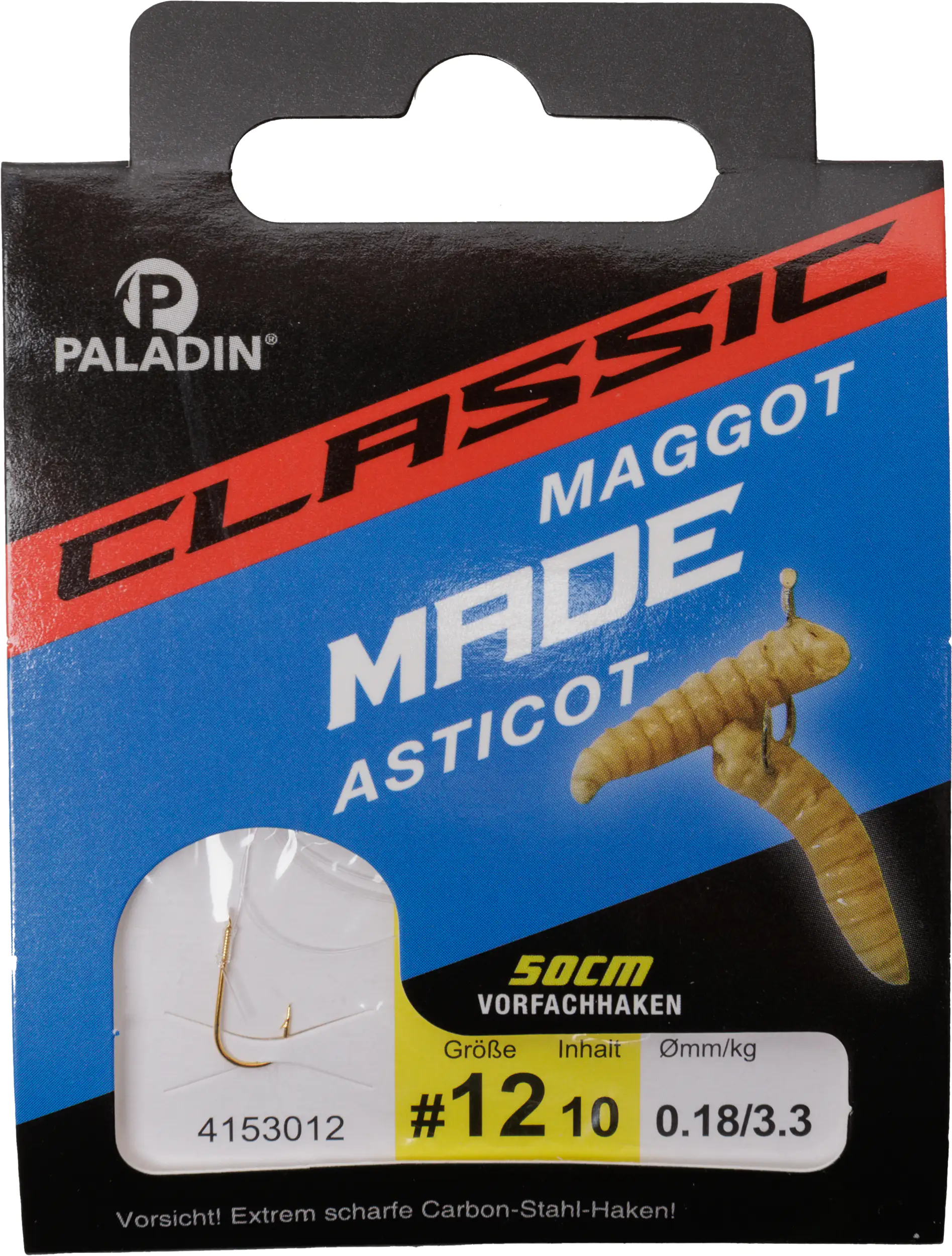 Paladin Madenhaken gebunden Größe 12 50 cm 10 Stück gold