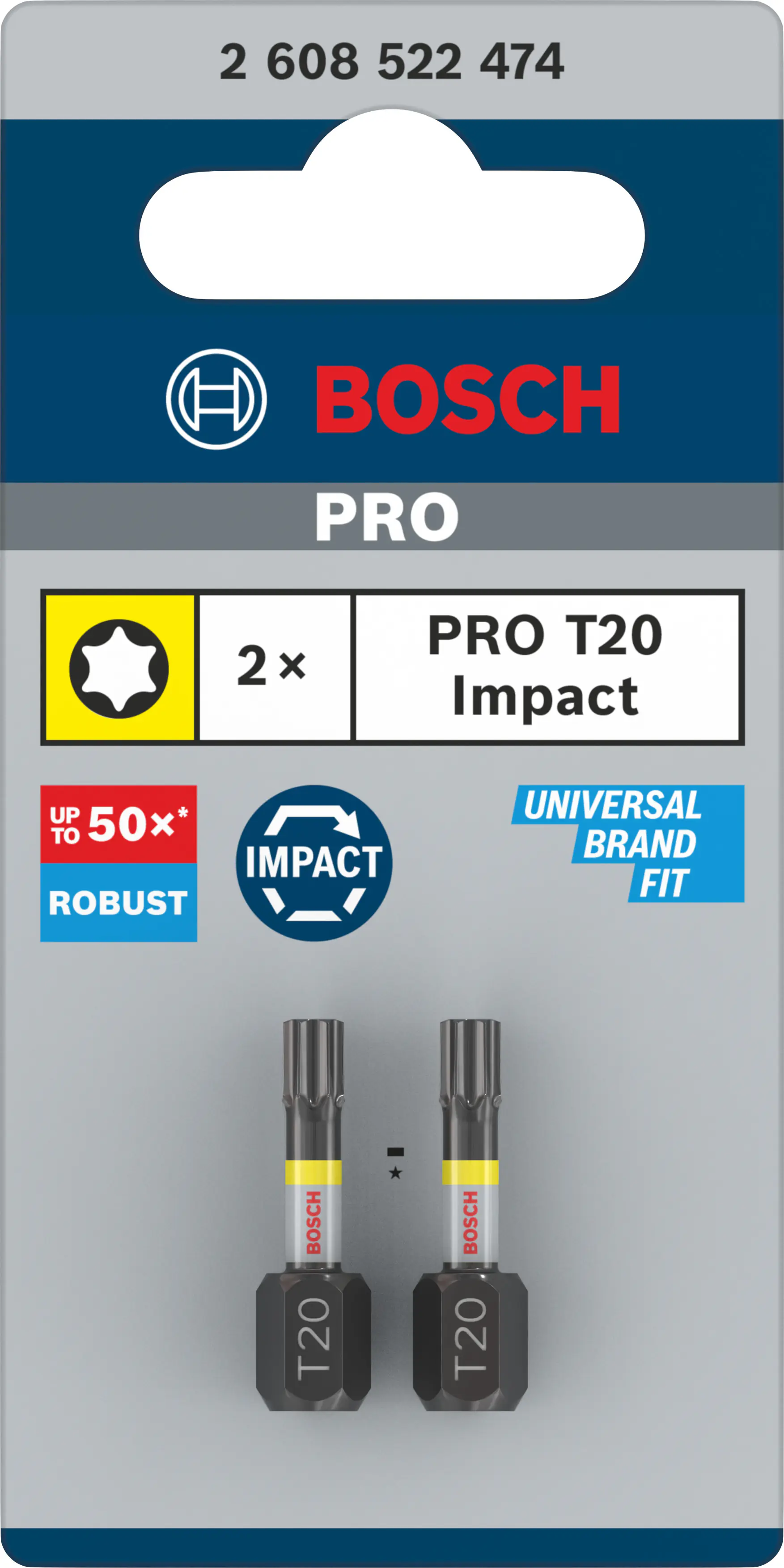 Bosch PRO Impact Bit T20 25 mm 2-teilig