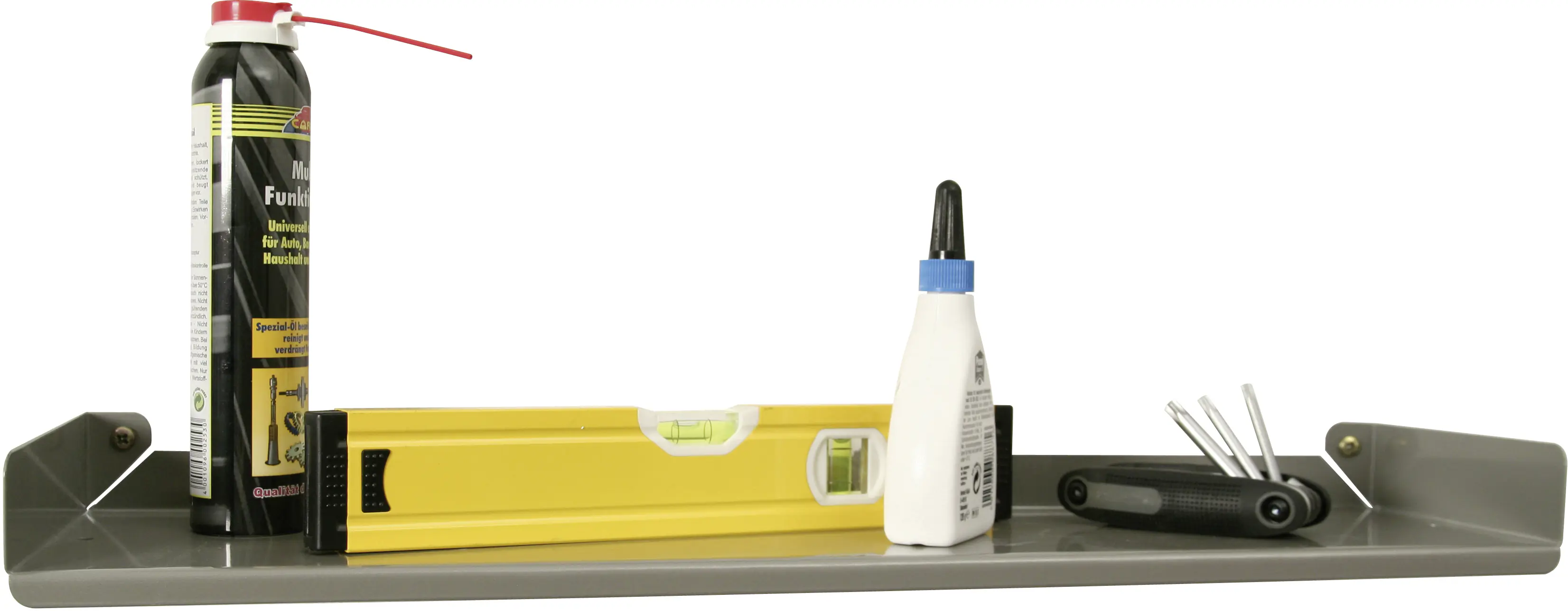 Allit Wandablagebord StorePlus Flex M 58 silbergrau Stahlblech