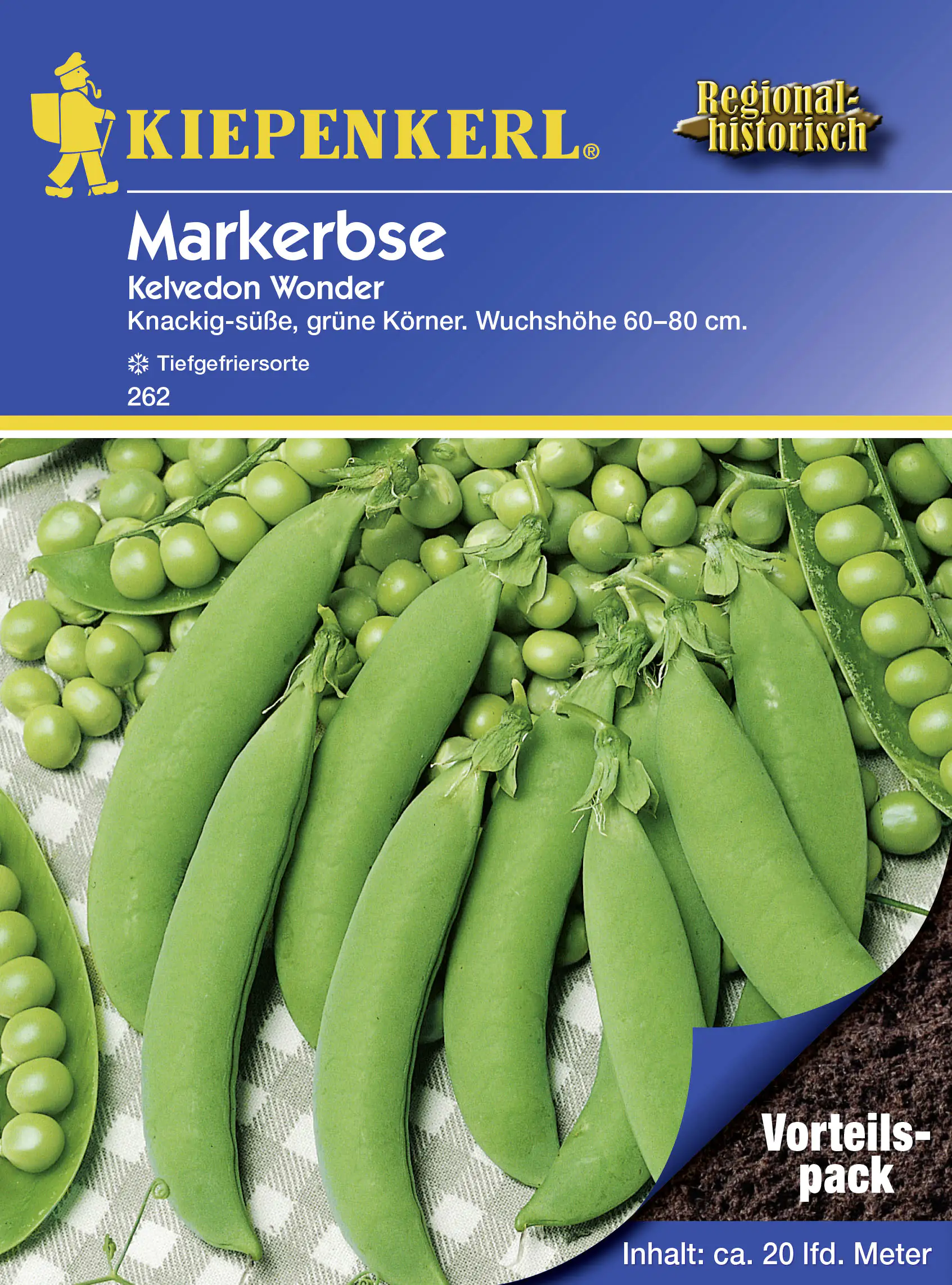 Kiepenkerl Markerbse Kelvedon Wonder, Vorteilspack ca. 20 lfd. Meter