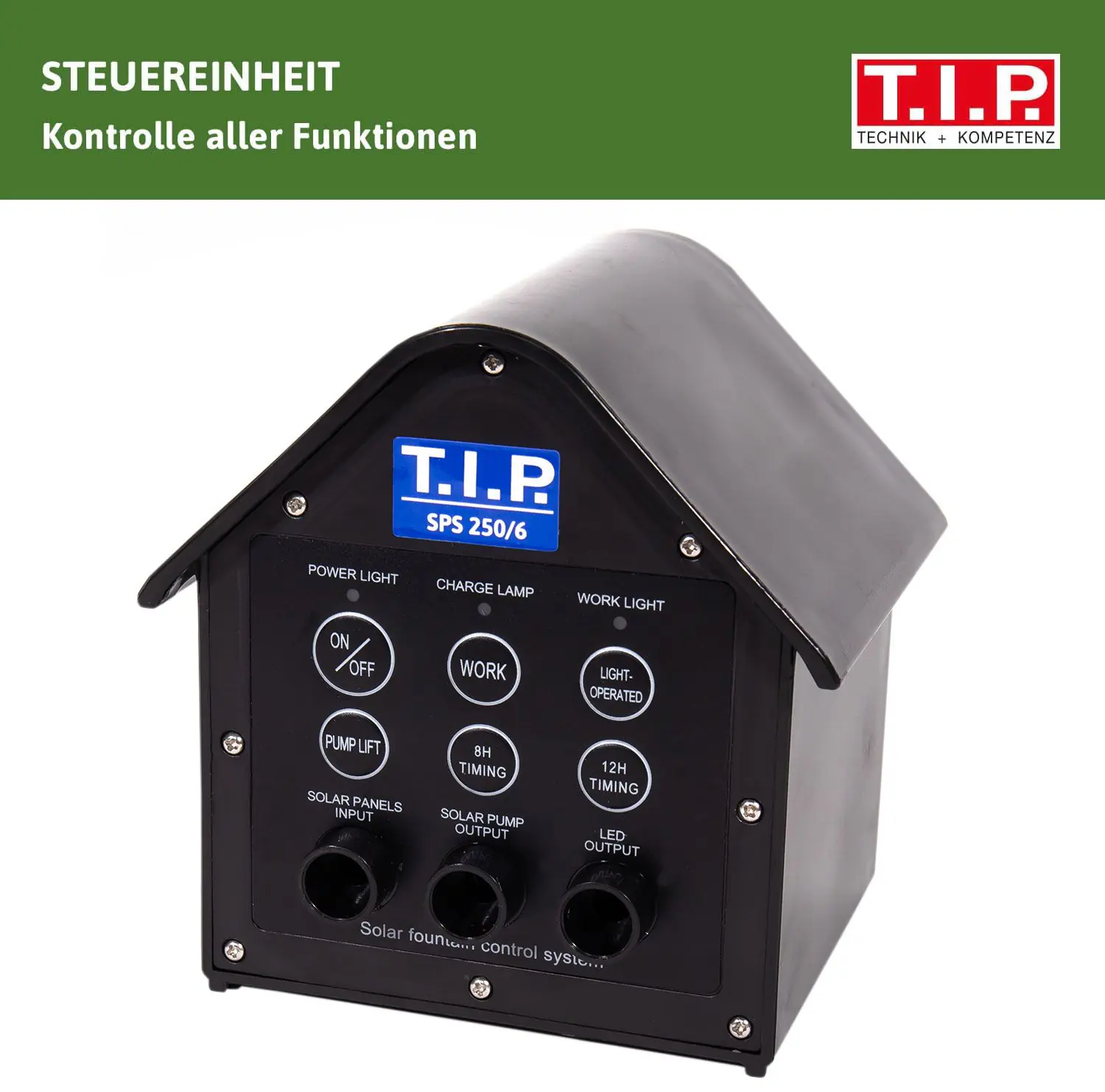 T.I.P. Solar-Teichpumpe SPS 250-6 Max. Fördermenge: 250 l/h, 3 W T.I.P. Solar-Teichpumpe SPS 250-6 Max. Fördermenge: 250 l/h, 3 W