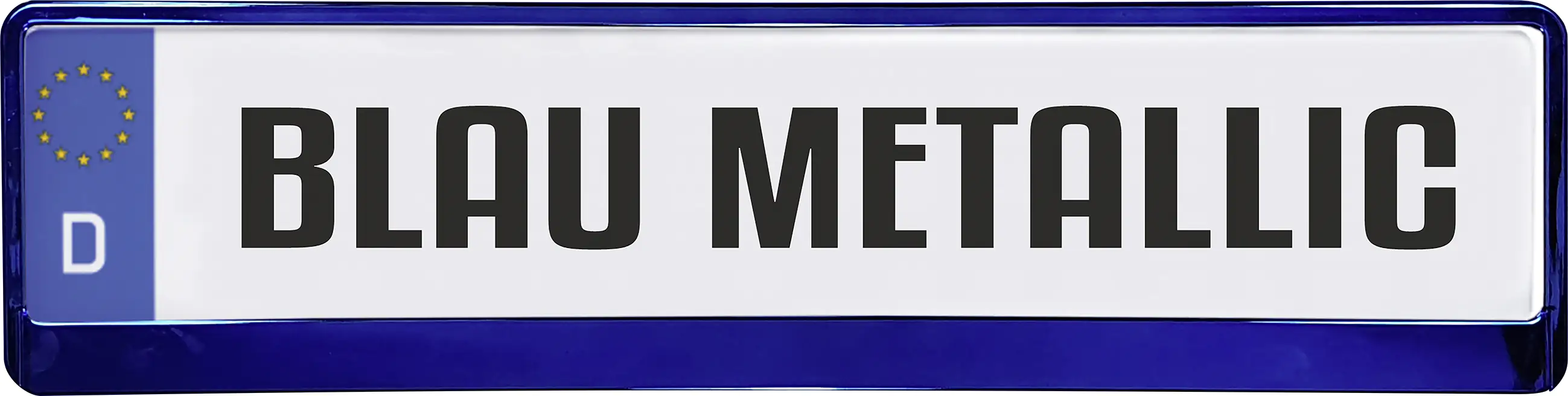 Hermann Schütz Design-Kennzeichenrahmen blau-metallic