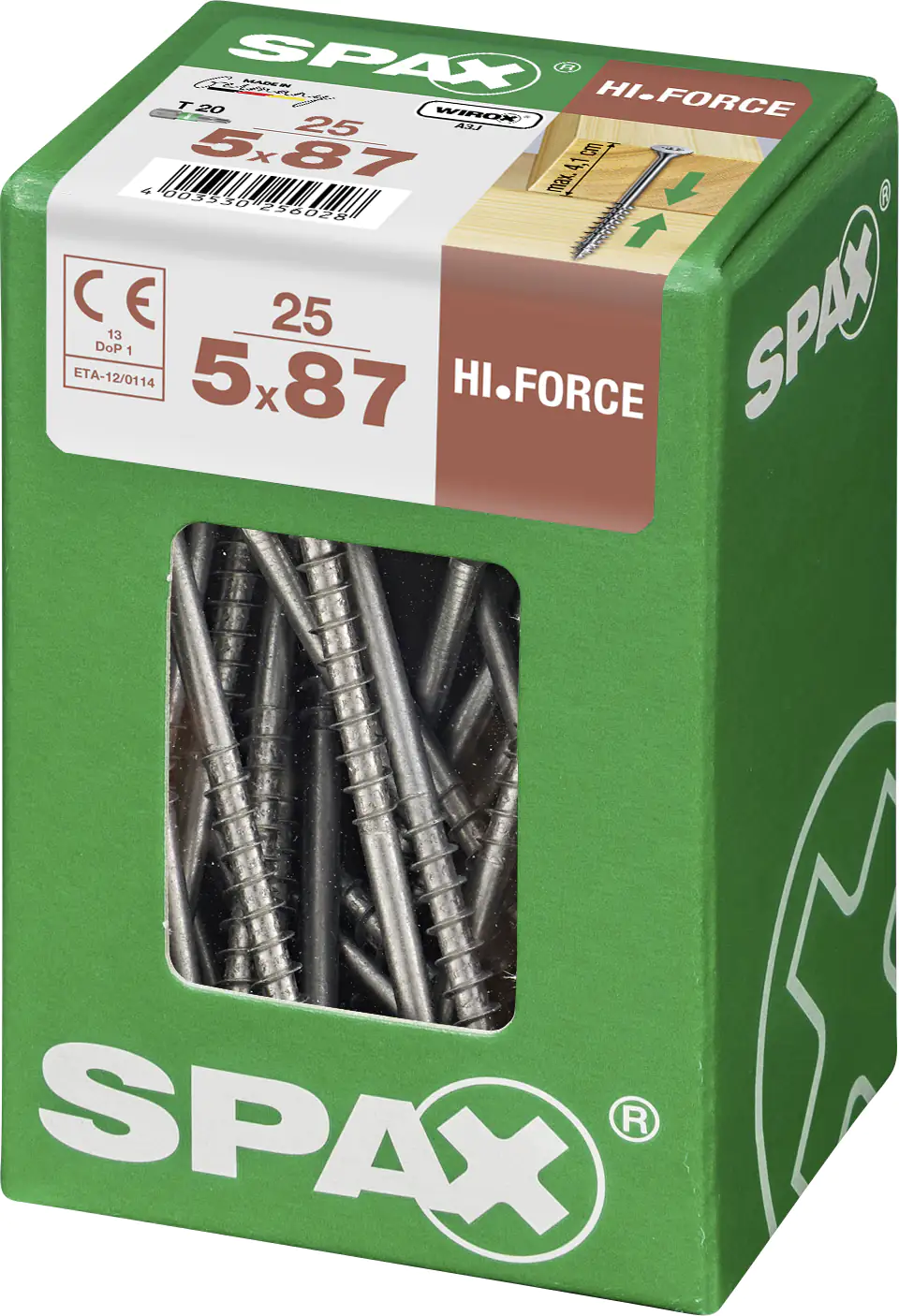 Spax Universalschrauben 5.0 x 87 mm TX 20 - 25 Stk. Spax Universalschrauben 5.0 x 87 mm TX 20 - 25 Stk.