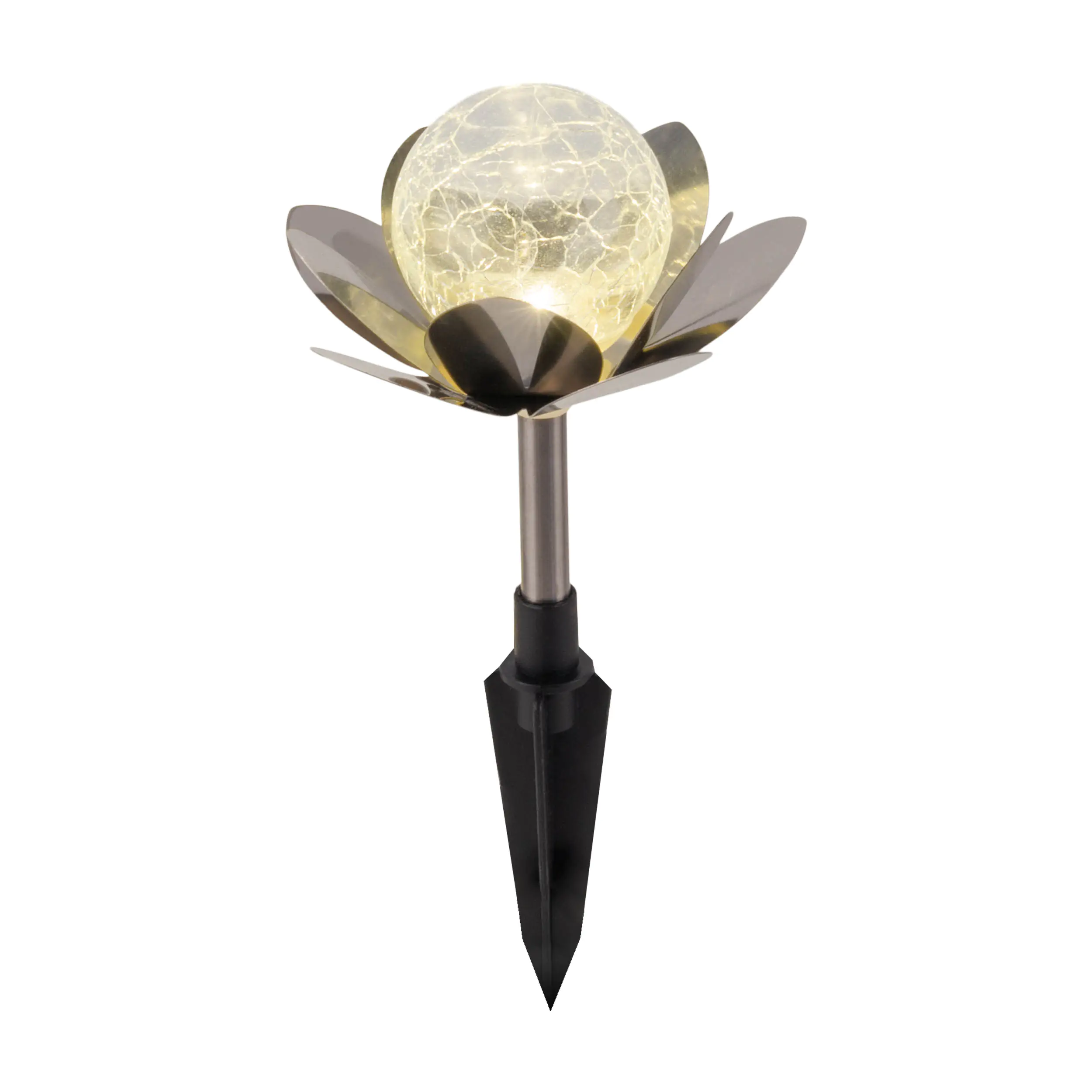 Light & More LED Solarleuchte Seerose 3er Set