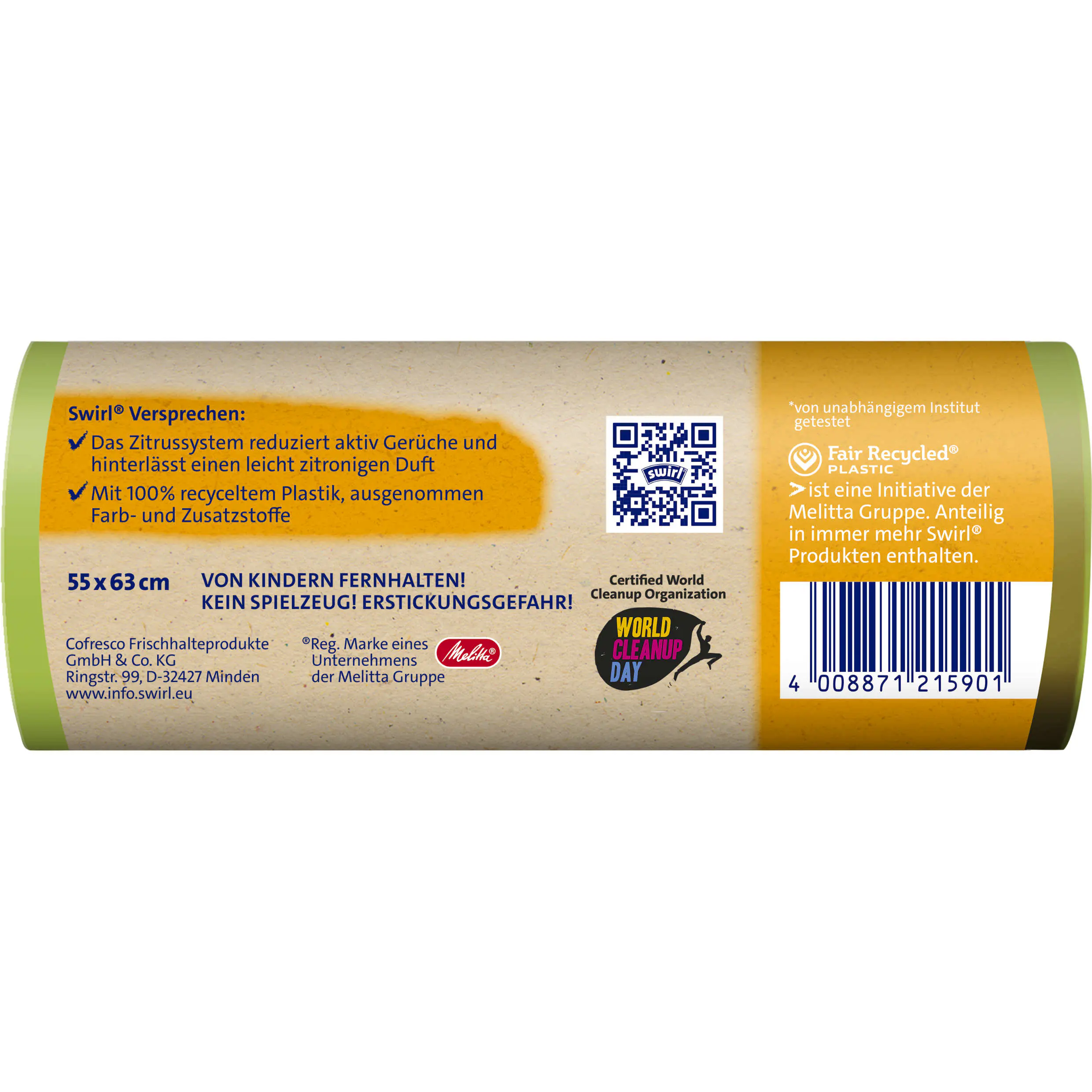 Swirl® Aktive Frische Müllbeutel 35 L Reißfest & Dicht