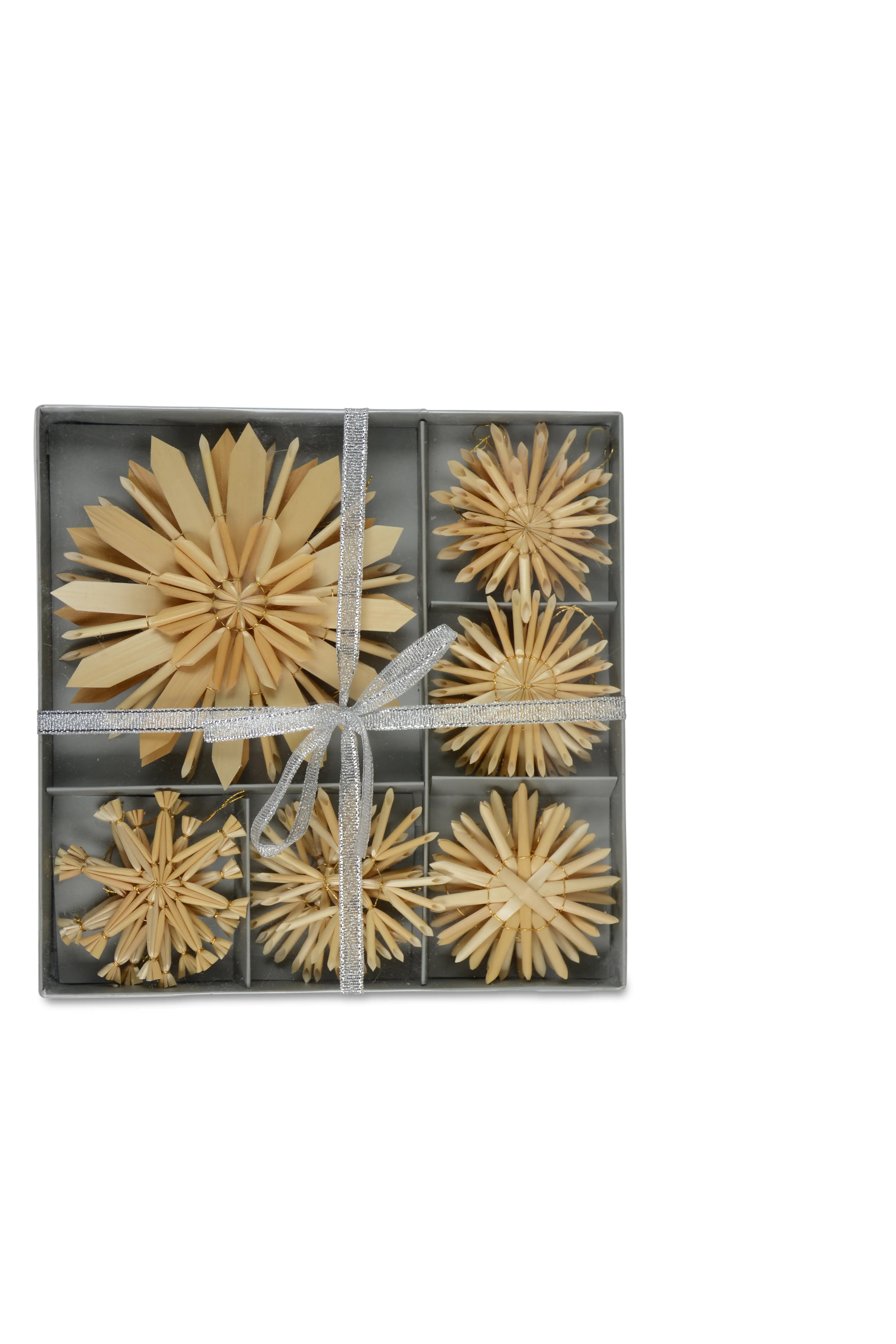 Riffelmacher Strohsterne mit goldenem Faden 6-11 cm 17 Stück