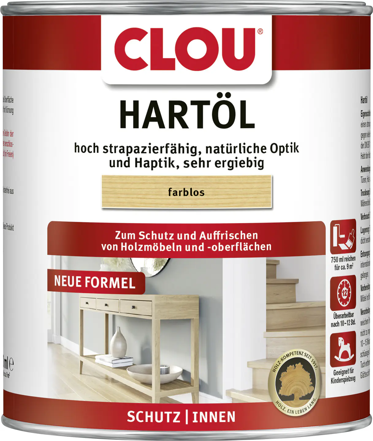 Clou Hartöl 750 ml farblos