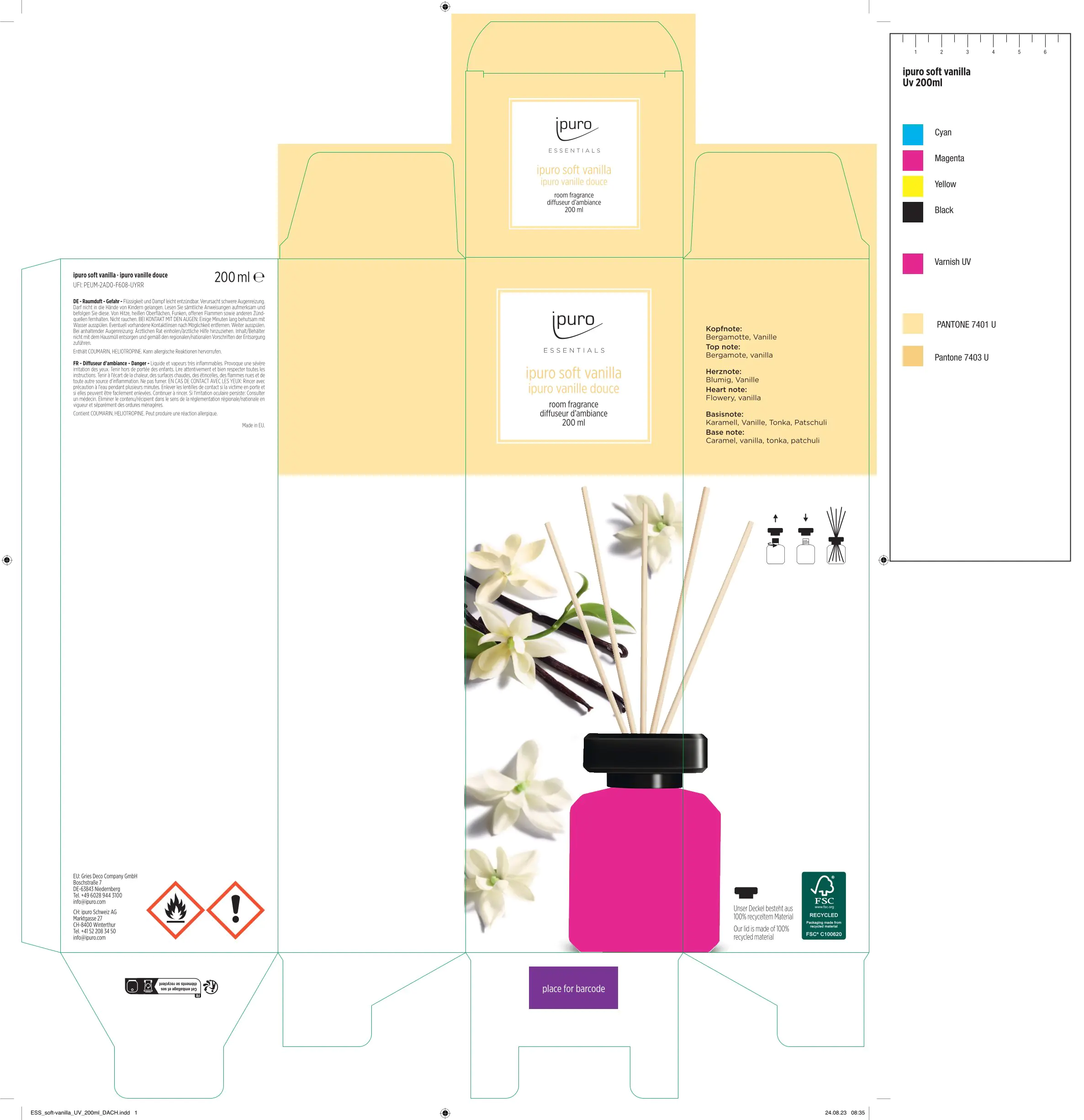 ipuro Raumduft Essentials soft vanilla 200 ml ipuro Raumduft Essentials soft vanilla 200 ml