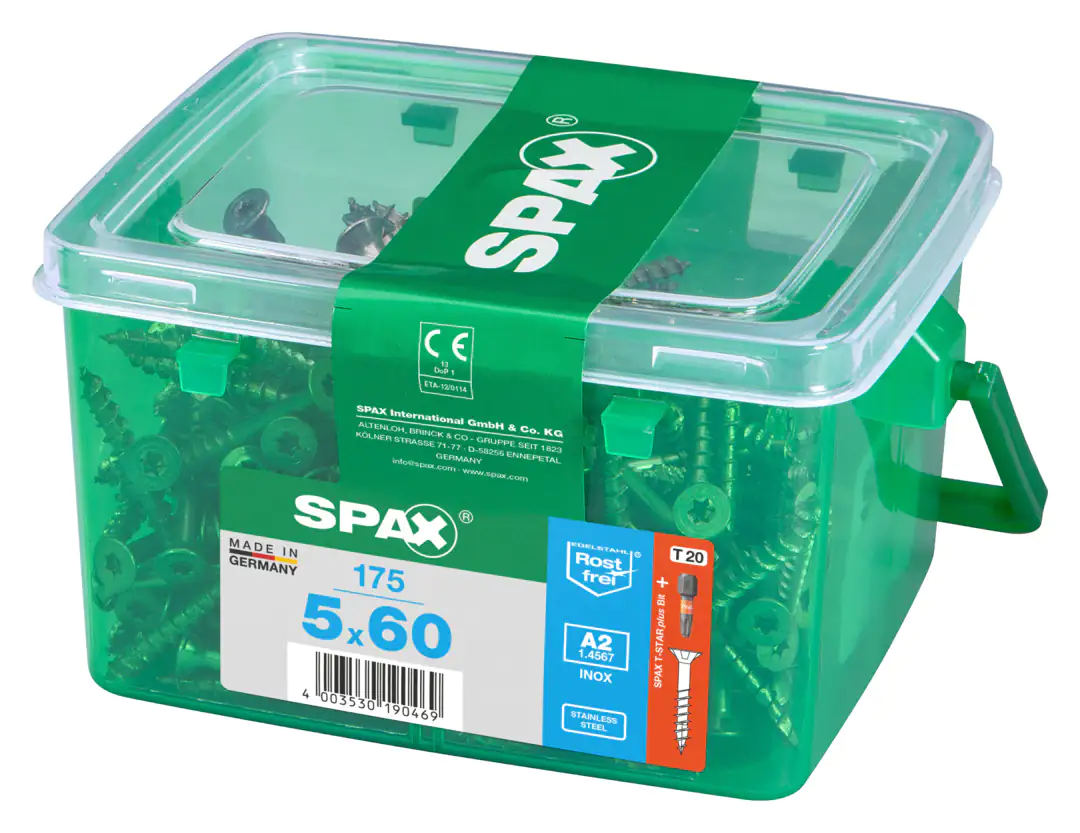 Spax Universalschrauben 5.0 x 60 mm TX 20 - 175 Stk. Spax Universalschrauben 5.0 x 60 mm TX 20 - 175 Stk.