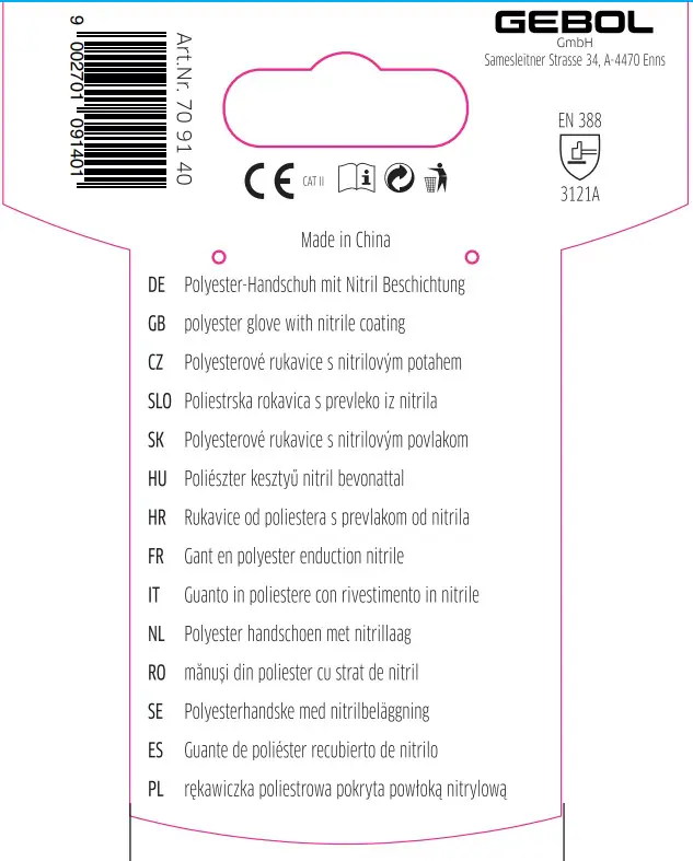 Handschuh Master Flex Eco Lady