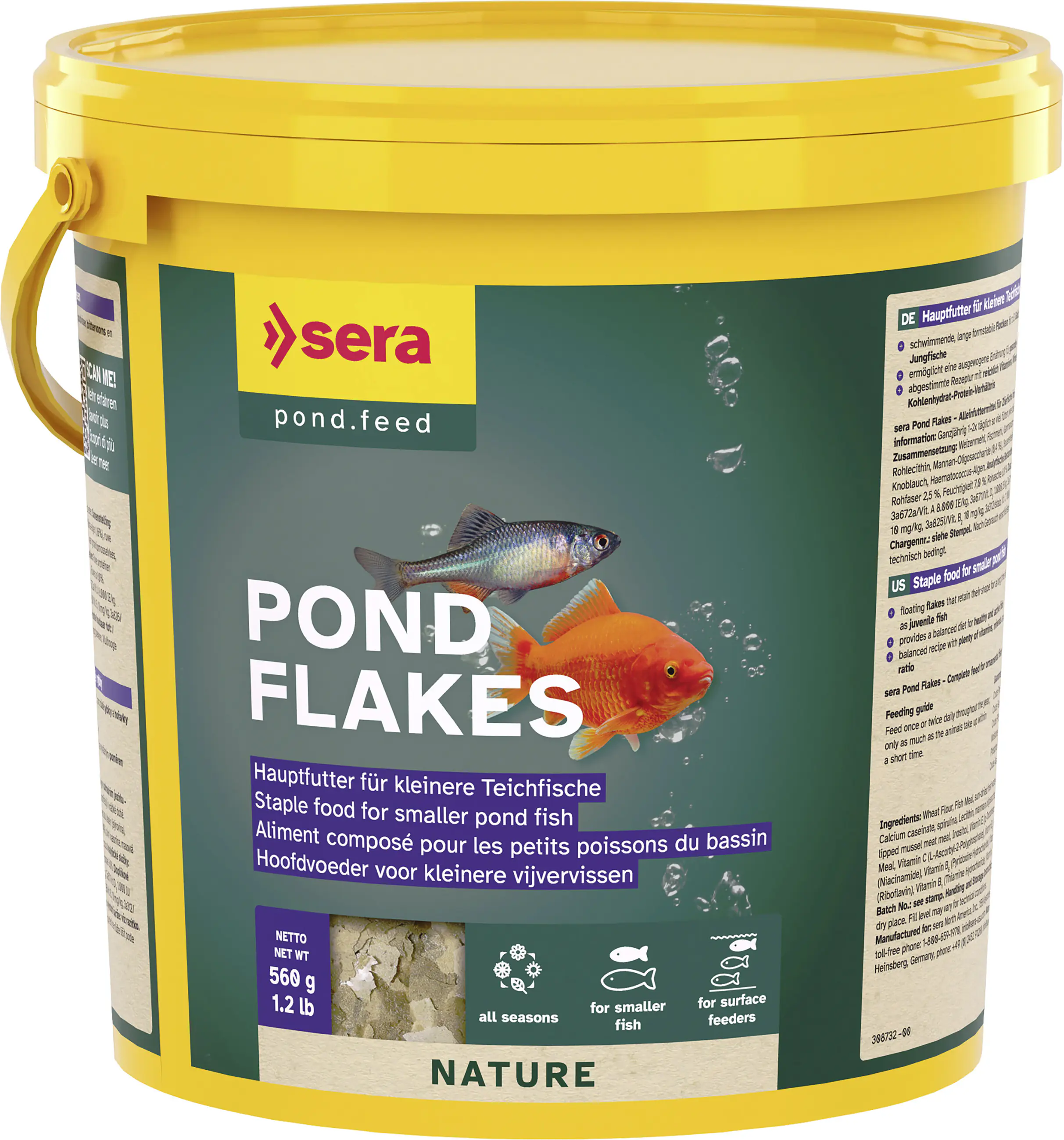 Sera Pond Fischfutter Teich Flakes 3,8 L Sera Pond Fischfutter Teich Flakes 3,8 L