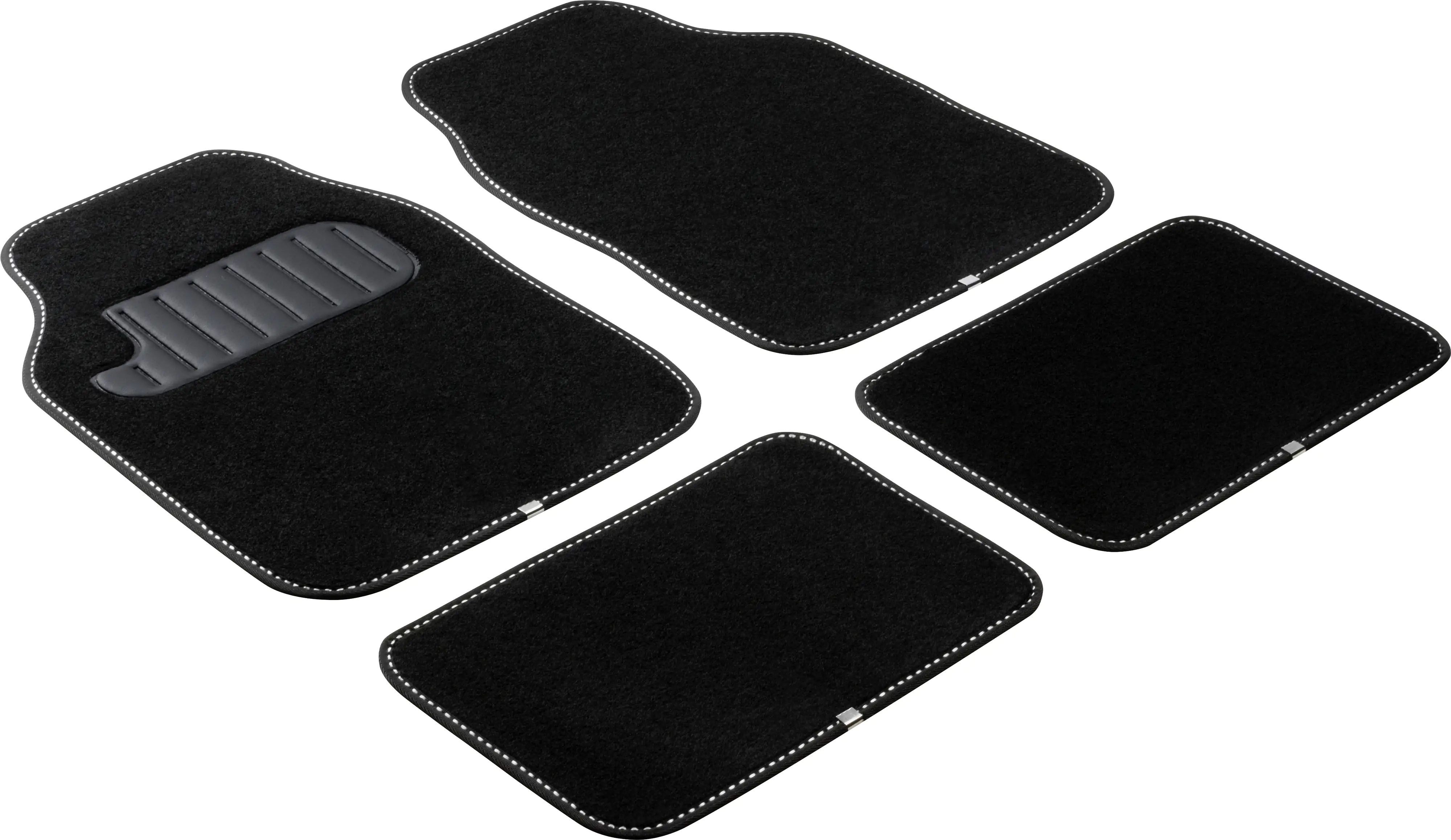 Walser Universal Fußmatten The Color Komplett-Set Textilband mit Zierstich weiß