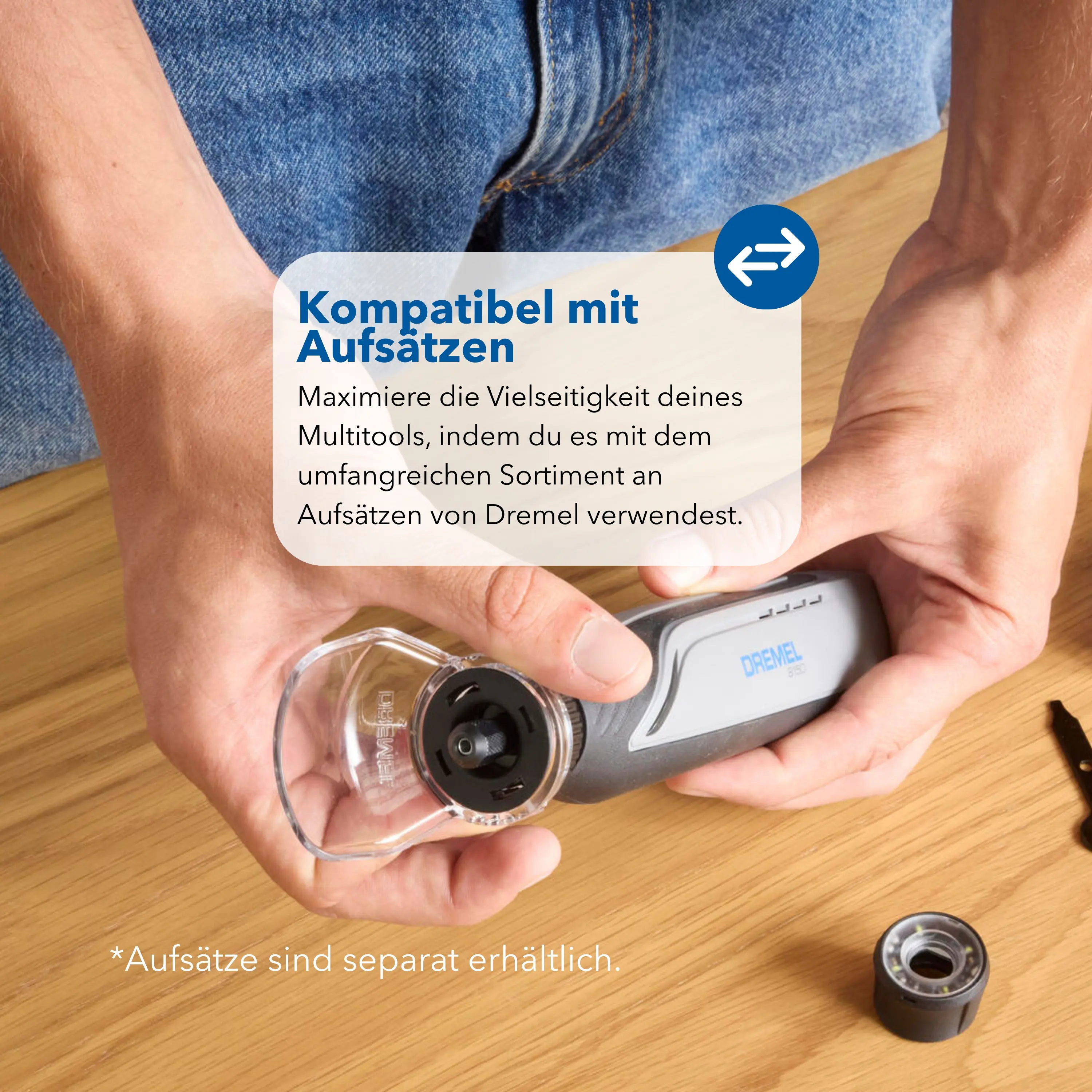 Dremel Akku-Multifunktionswerkzeug 8150-20 inkl. 20 Zubehörteilen und USB-C-Ladekabel