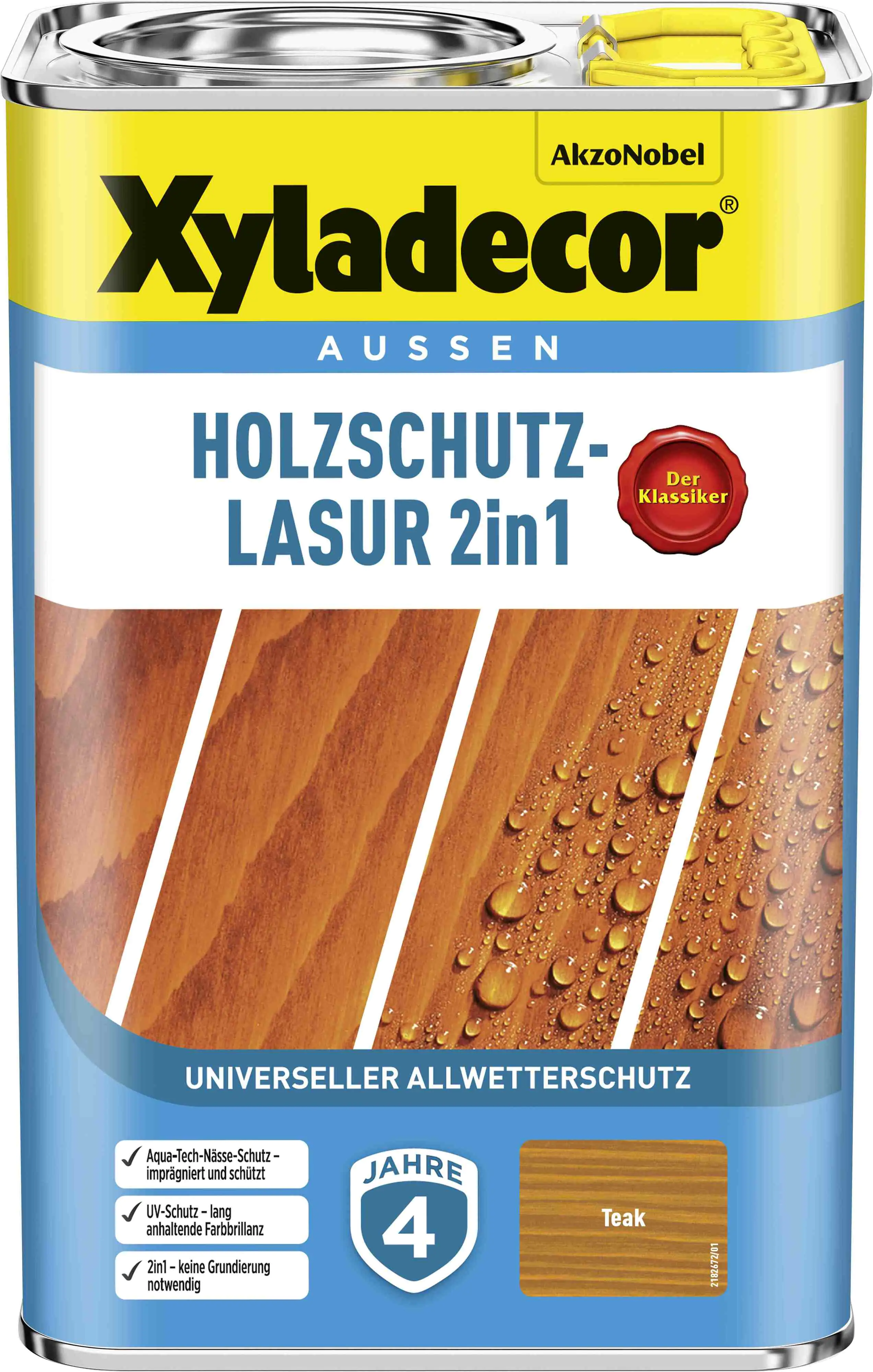 Xyladecor Holzschutz-Lasur 4 L teak 2in1 Xyladecor Holzschutz-Lasur 4 L teak 2in1