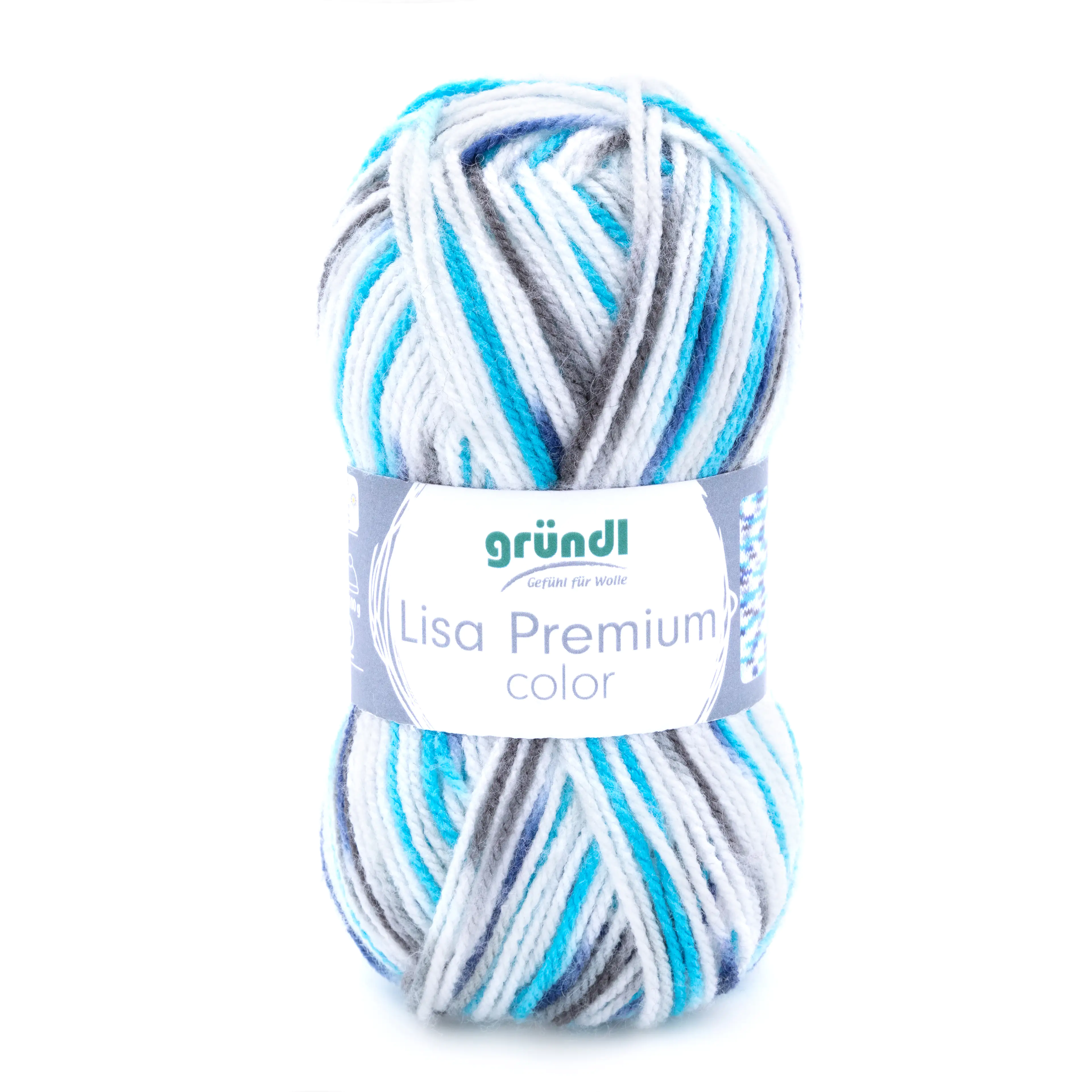 Gründl Wolle Lisa Premium color 50 g ozean-mint-grau-color