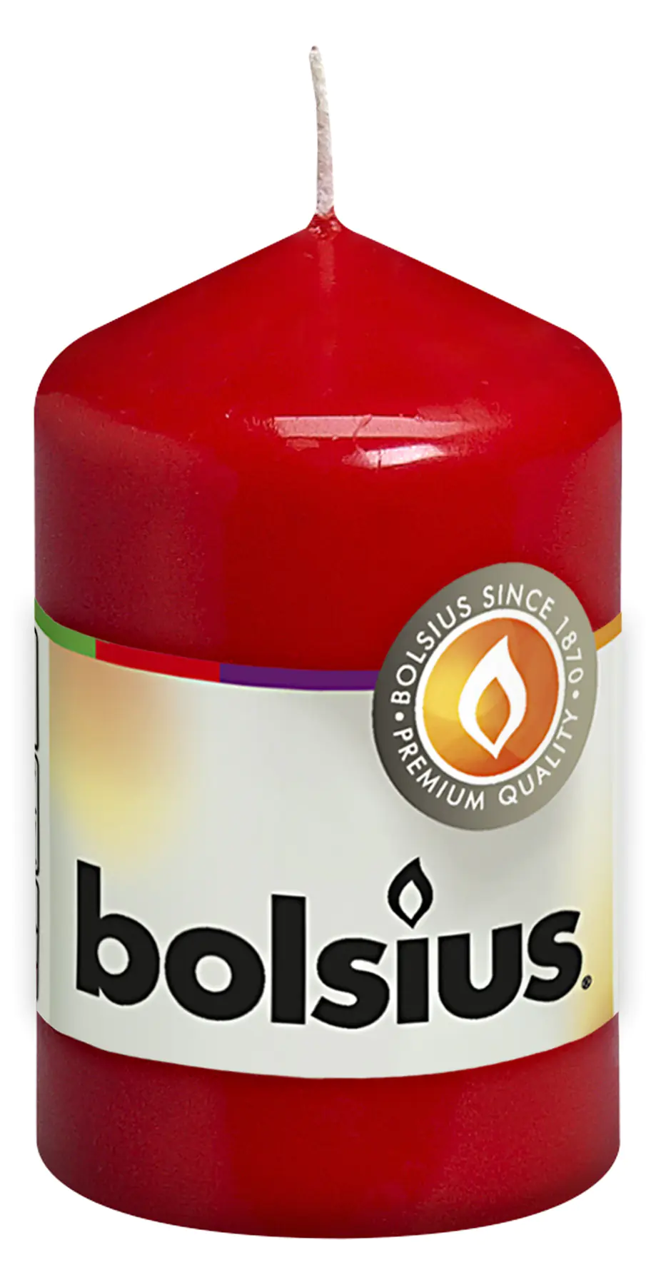Bolsius Stumpenkerze 80/48 mm rot